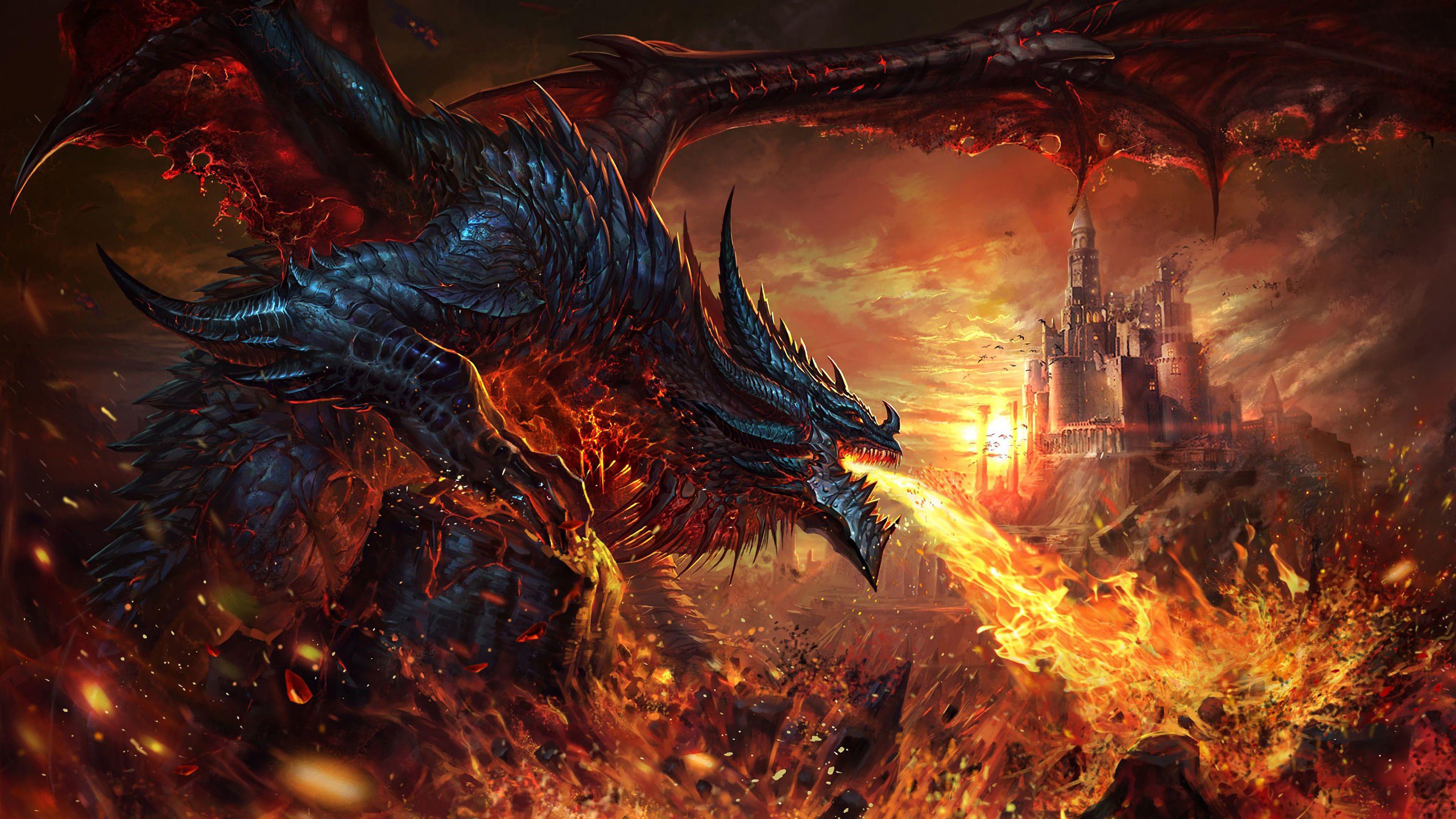 3840 x 2160 · jpeg - Fire Breathing Dragon Wallpapers - Wallpaper Cave