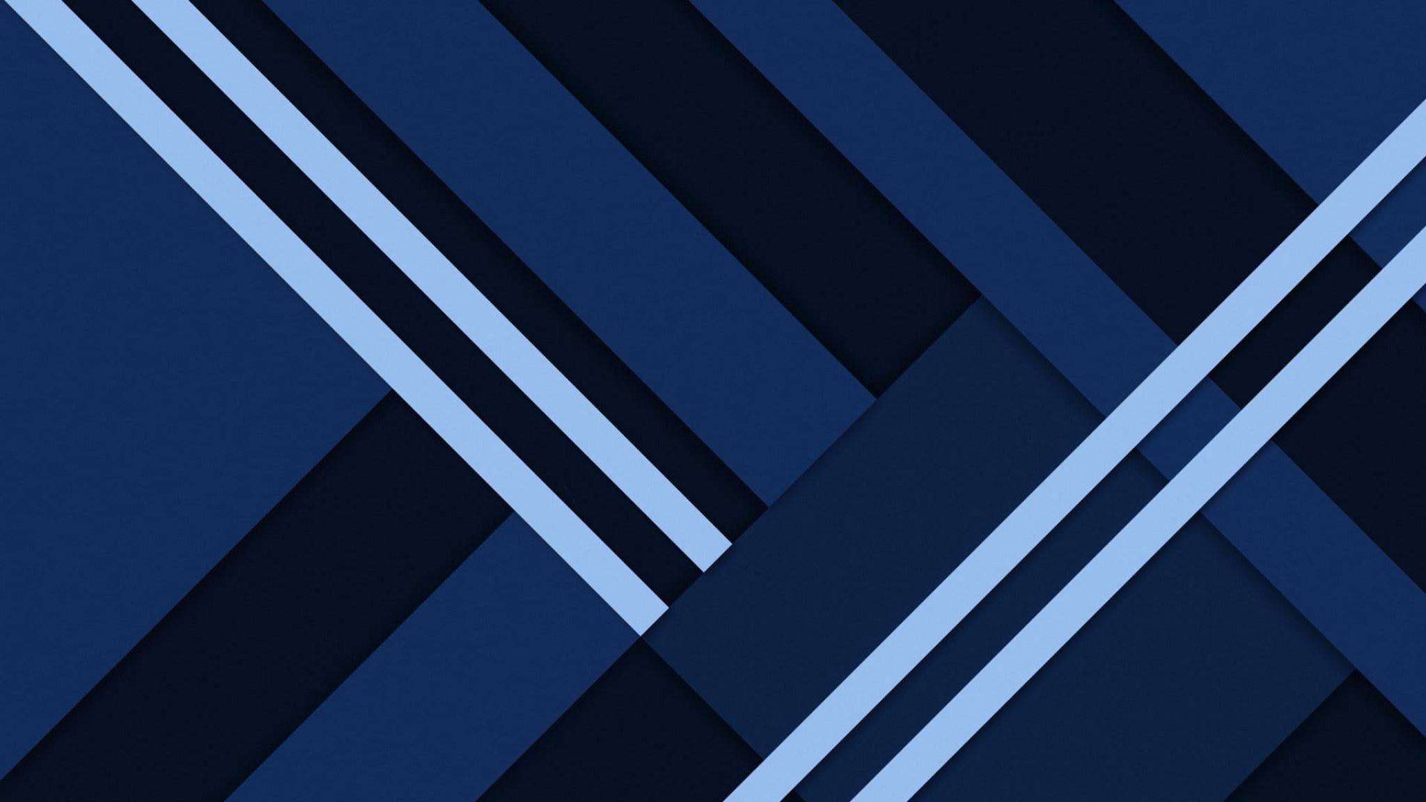 2048 x 1152 · jpeg - Material blue wallpaper, material design, minimal art, minimalist ...
