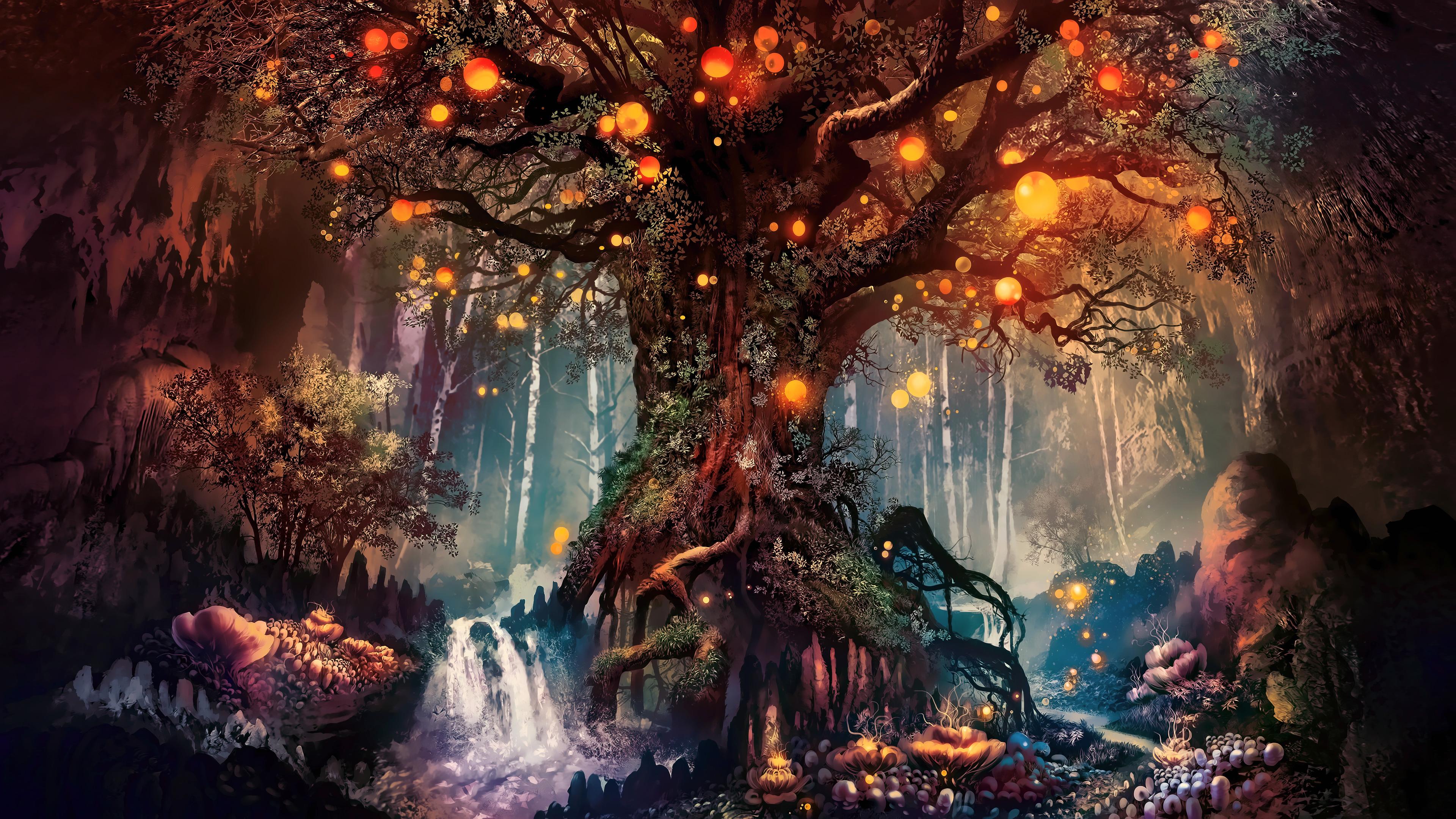 3840 x 2160 · jpeg - Forest Fantasy Artwork 4k, HD Artist, 4k Wallpapers, Images ...