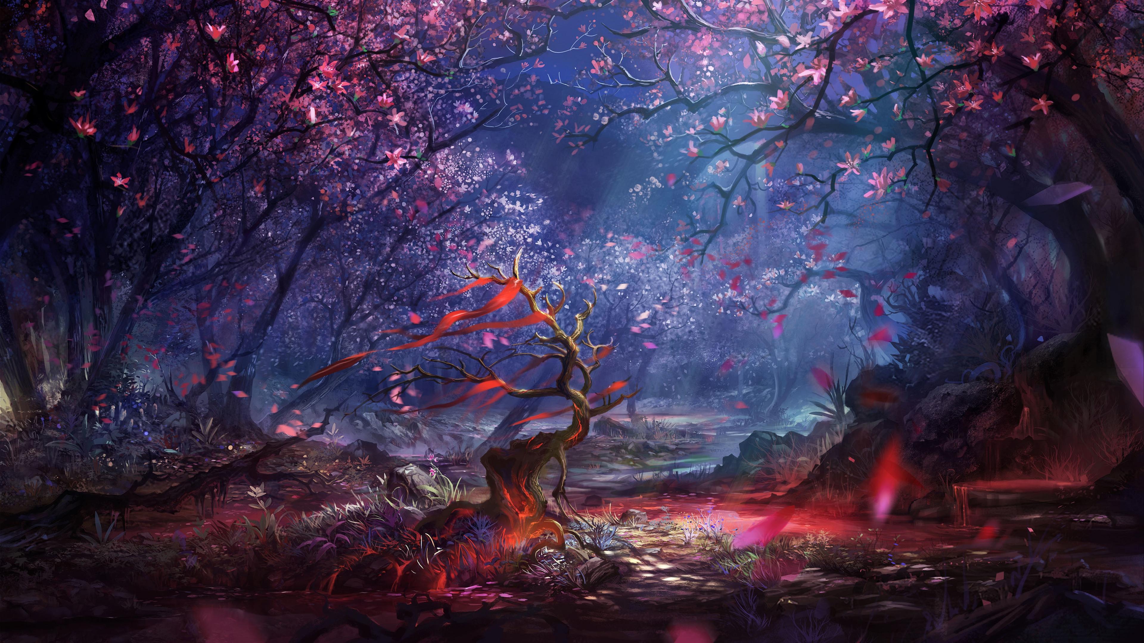 3840 x 2160 · jpeg - Beautiful Forest Art, HD Artist, 4k Wallpapers, Images, Backgrounds ...
