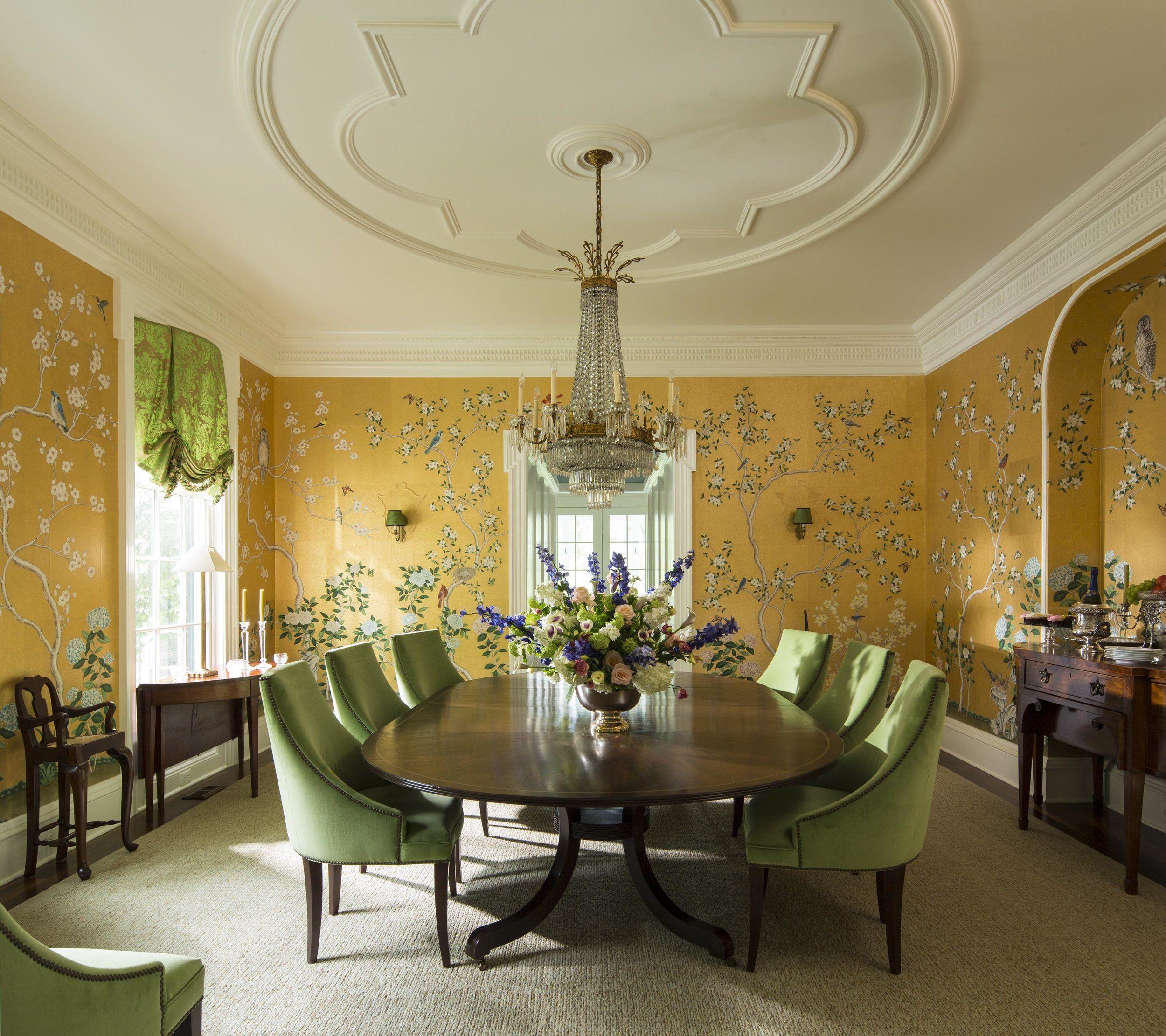 2500 x 2222 · jpeg - FEATHERING THE NEST  SCW Interiors | Dining room wallpaper, Bedroom ...