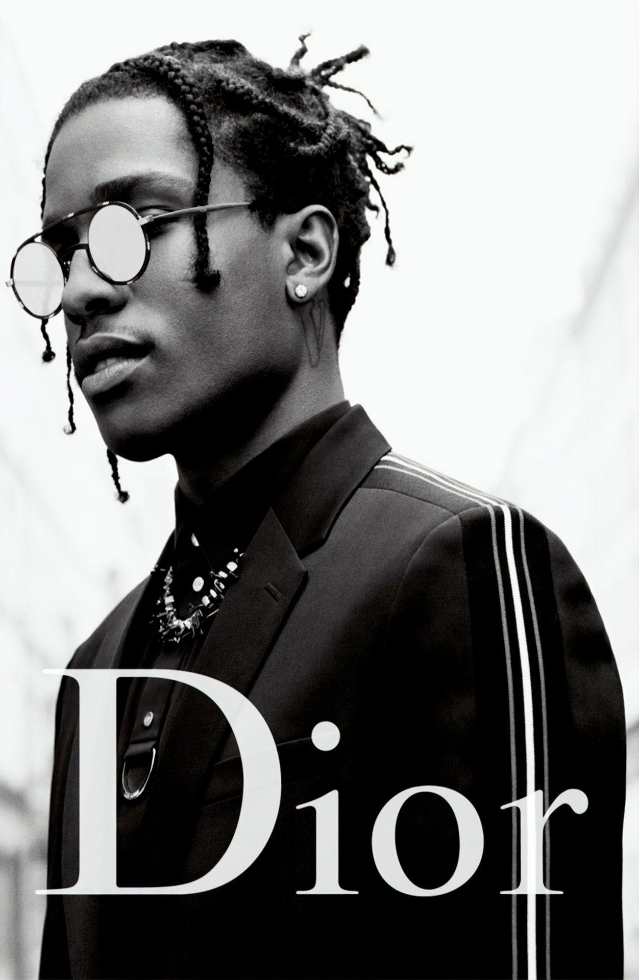 1252 x 1920 · jpeg - Asap Rocky Dior Print in 2020 | Black and white photo wall, Black and ...