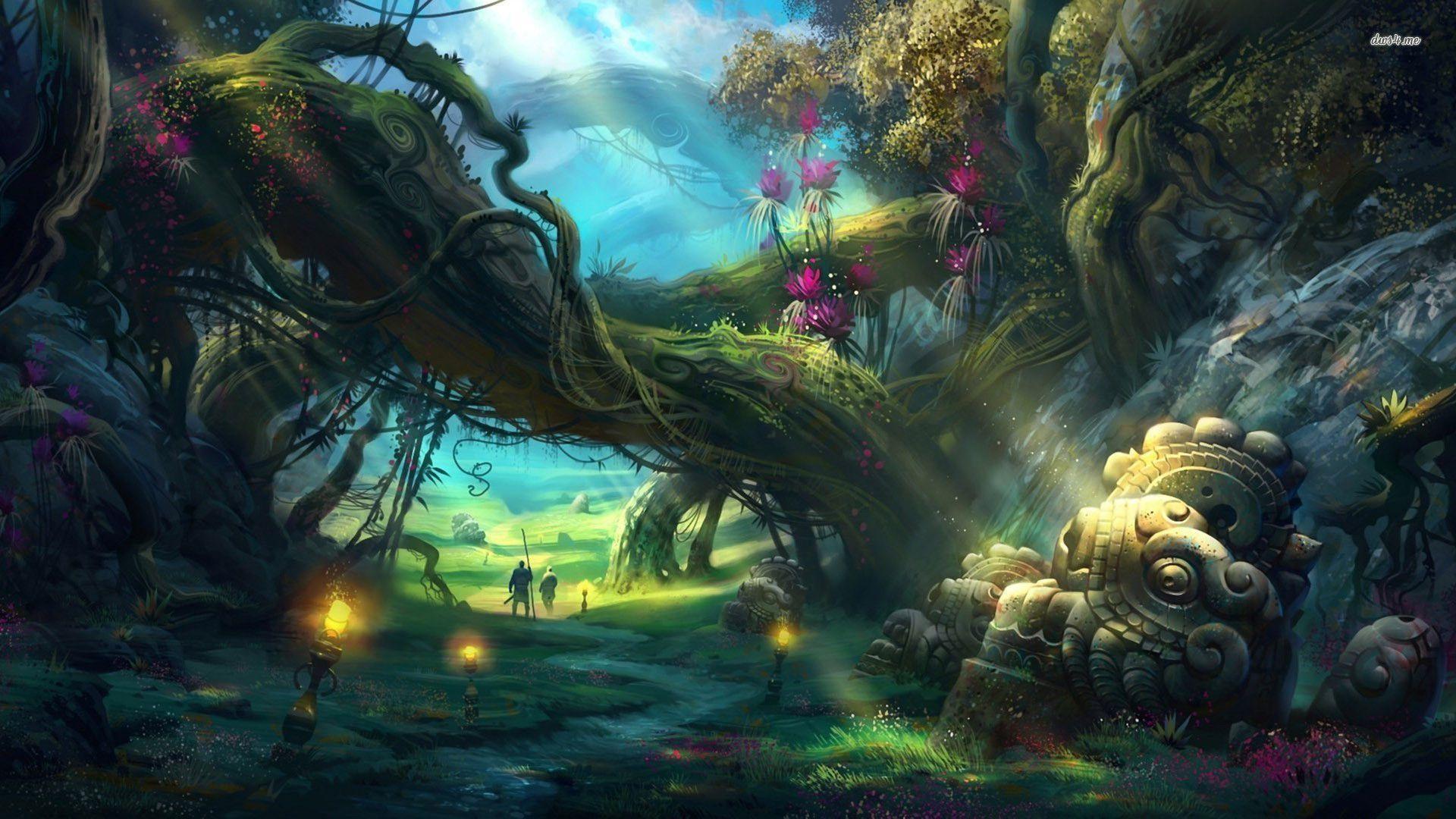 1920 x 1080 · jpeg - Enchanted Forest Backgrounds - Wallpaper Cave