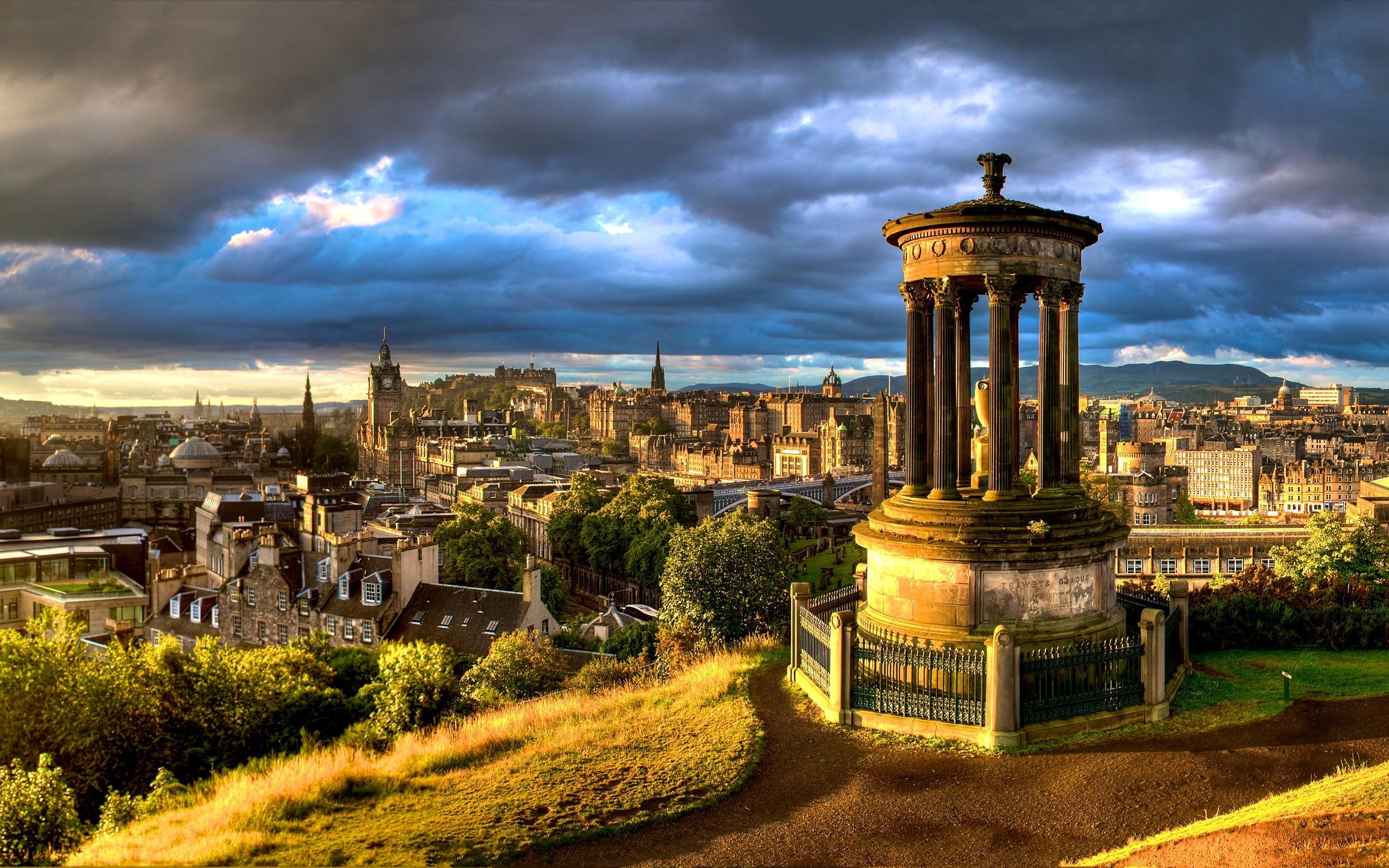 2560 x 1600 · jpeg - cityscape, Edinburgh, Scotland, Clouds, Sunlight, Monuments, UK ...
