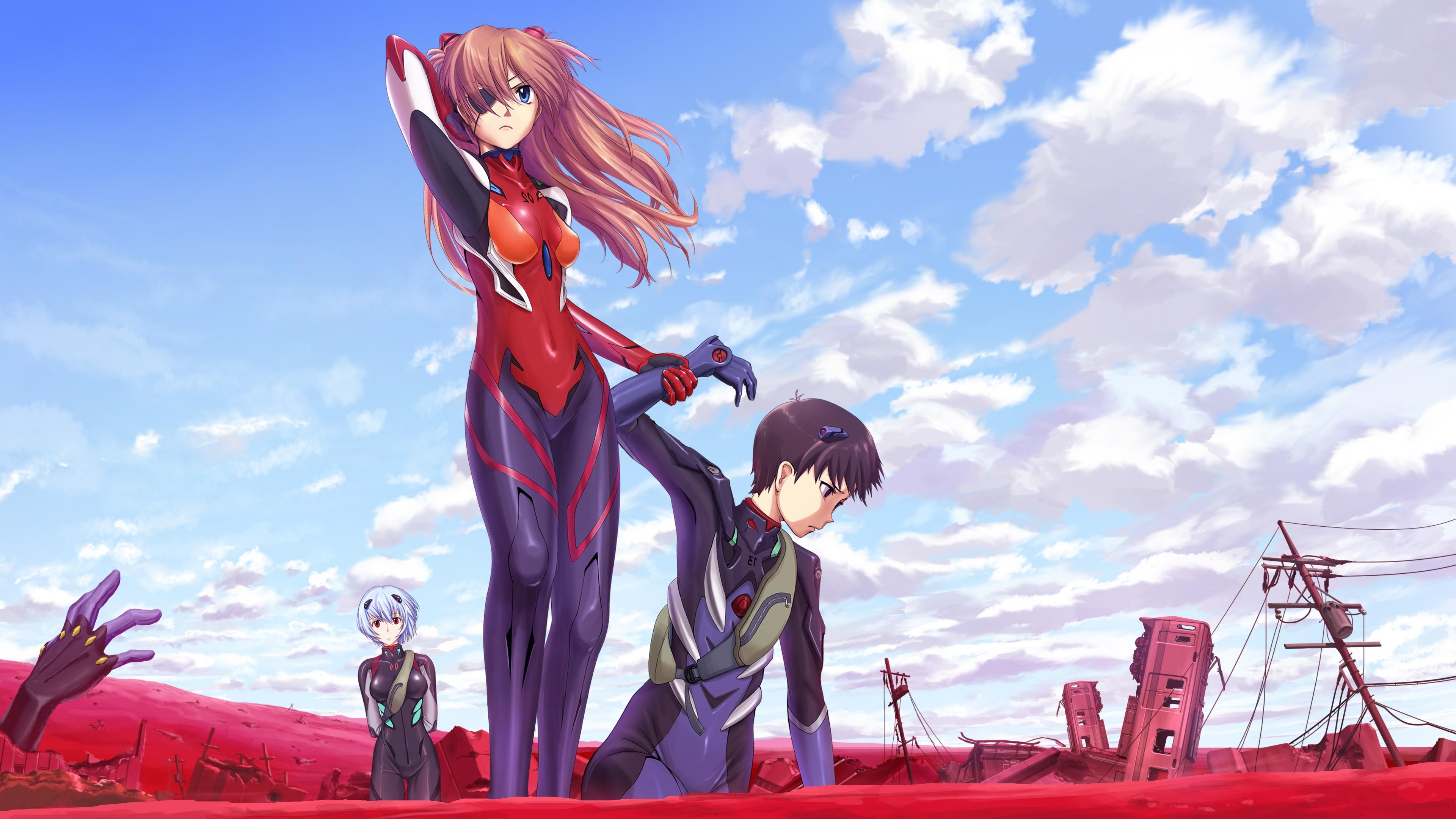 3840 x 2160 · jpeg - Neon Genesis Evangelion, Anime, Asuka Langley Soryu, Ikari Shinji ...
