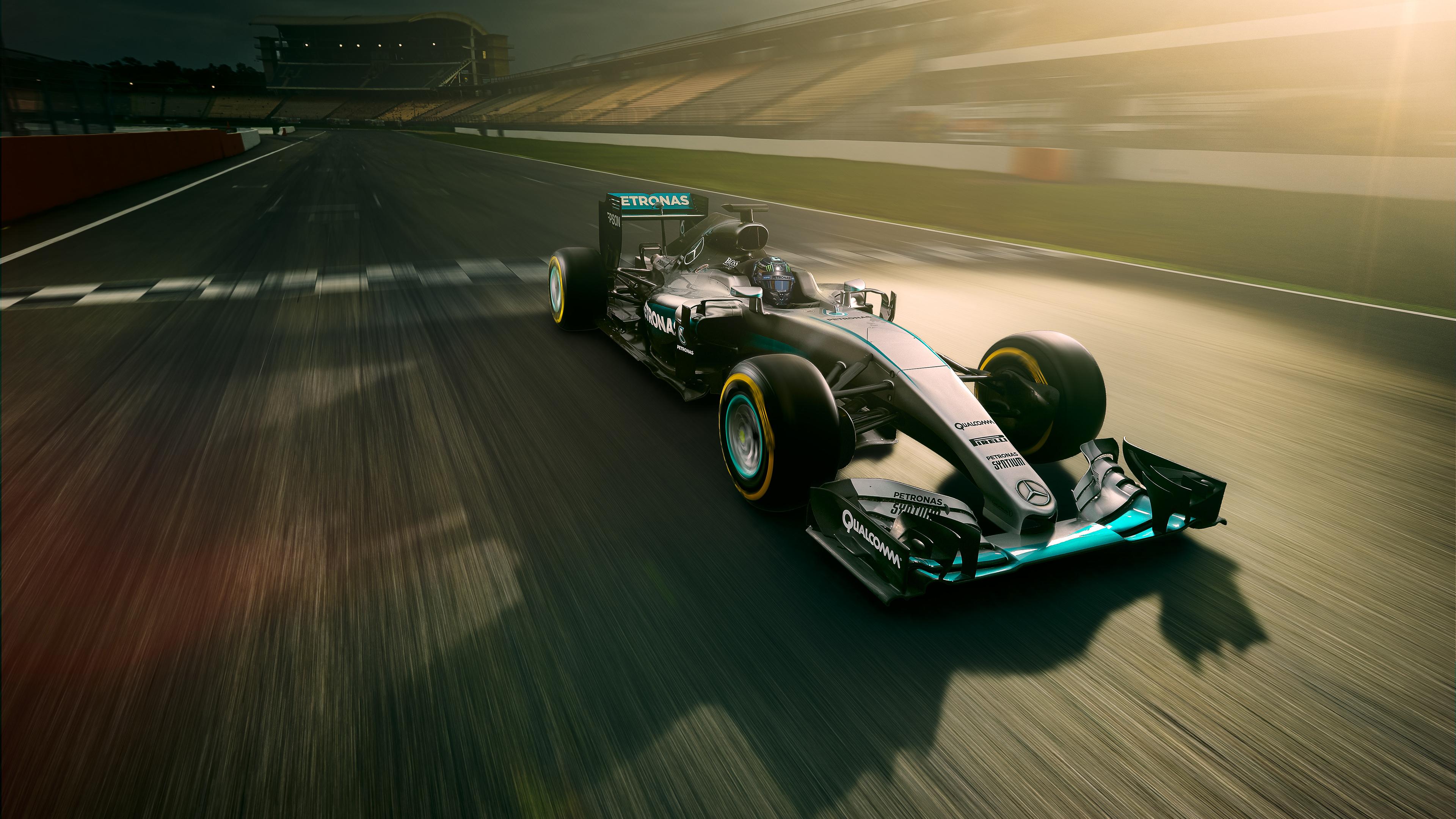 3840 x 2160 · jpeg - Mercedes F1 in Race track 4K Wallpaper | HD Car Wallpapers | ID #11537