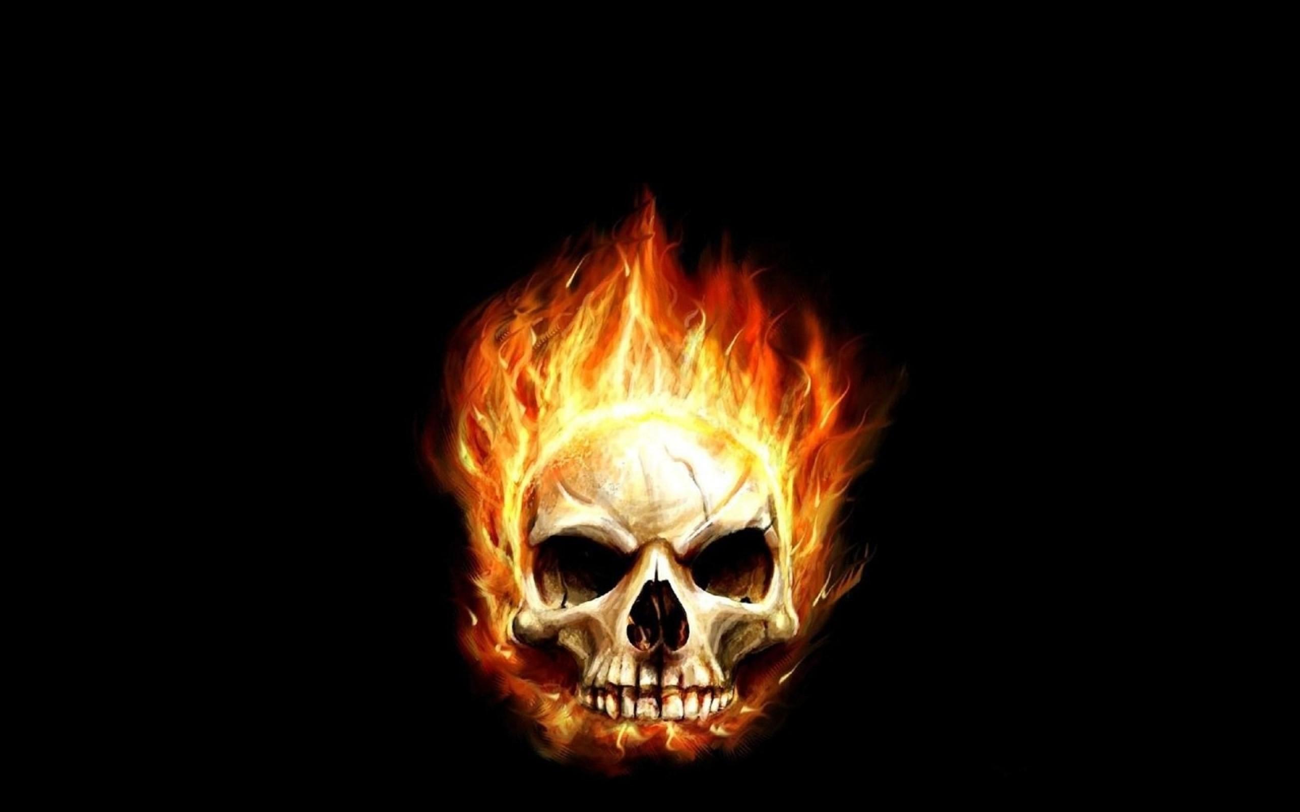 2560 x 1600 · jpeg - Flaming Skull Wallpaper (59+ images)