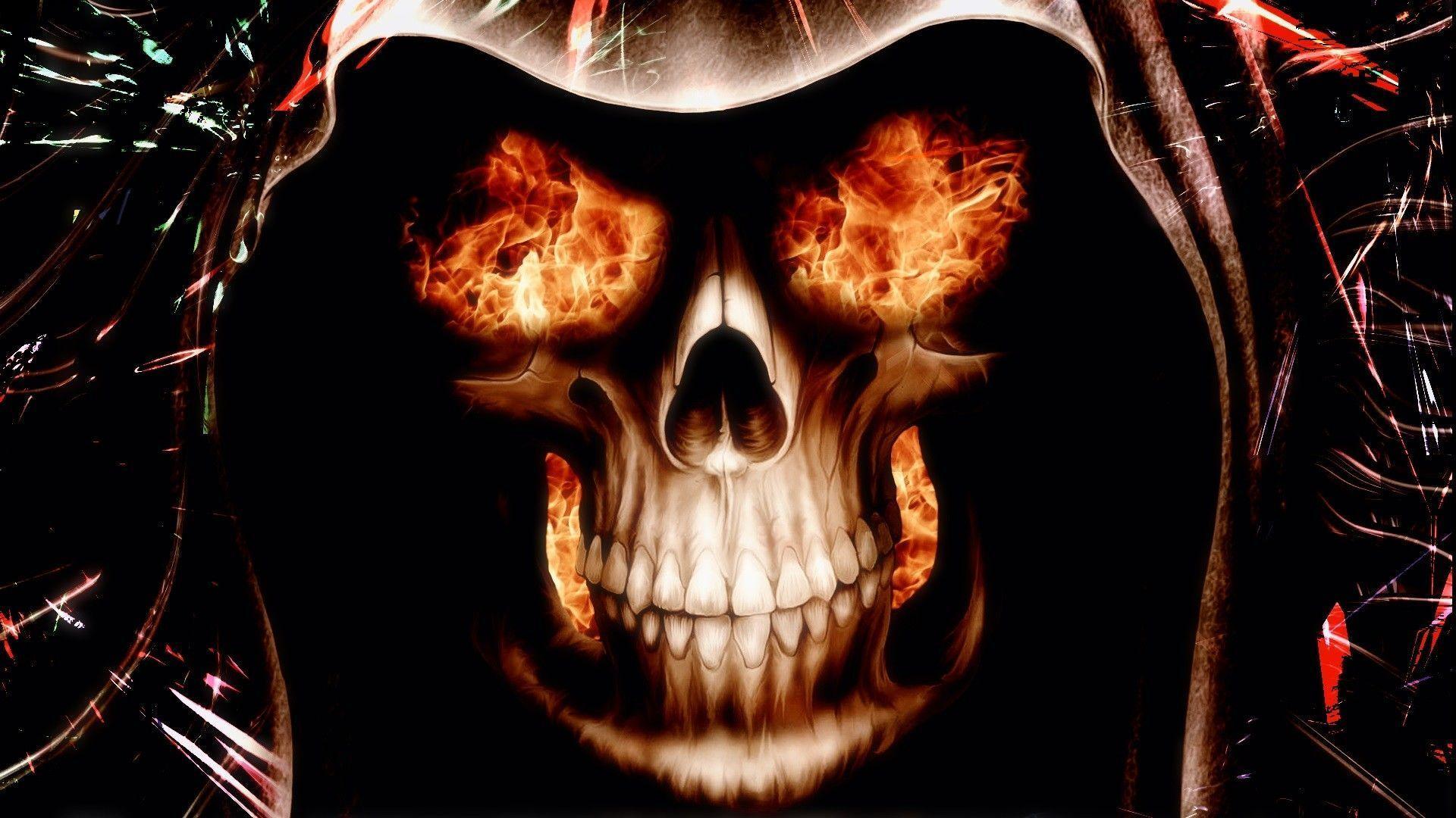 1920 x 1080 · jpeg - Flaming Skull DJ Wallpapers - Wallpaper Cave