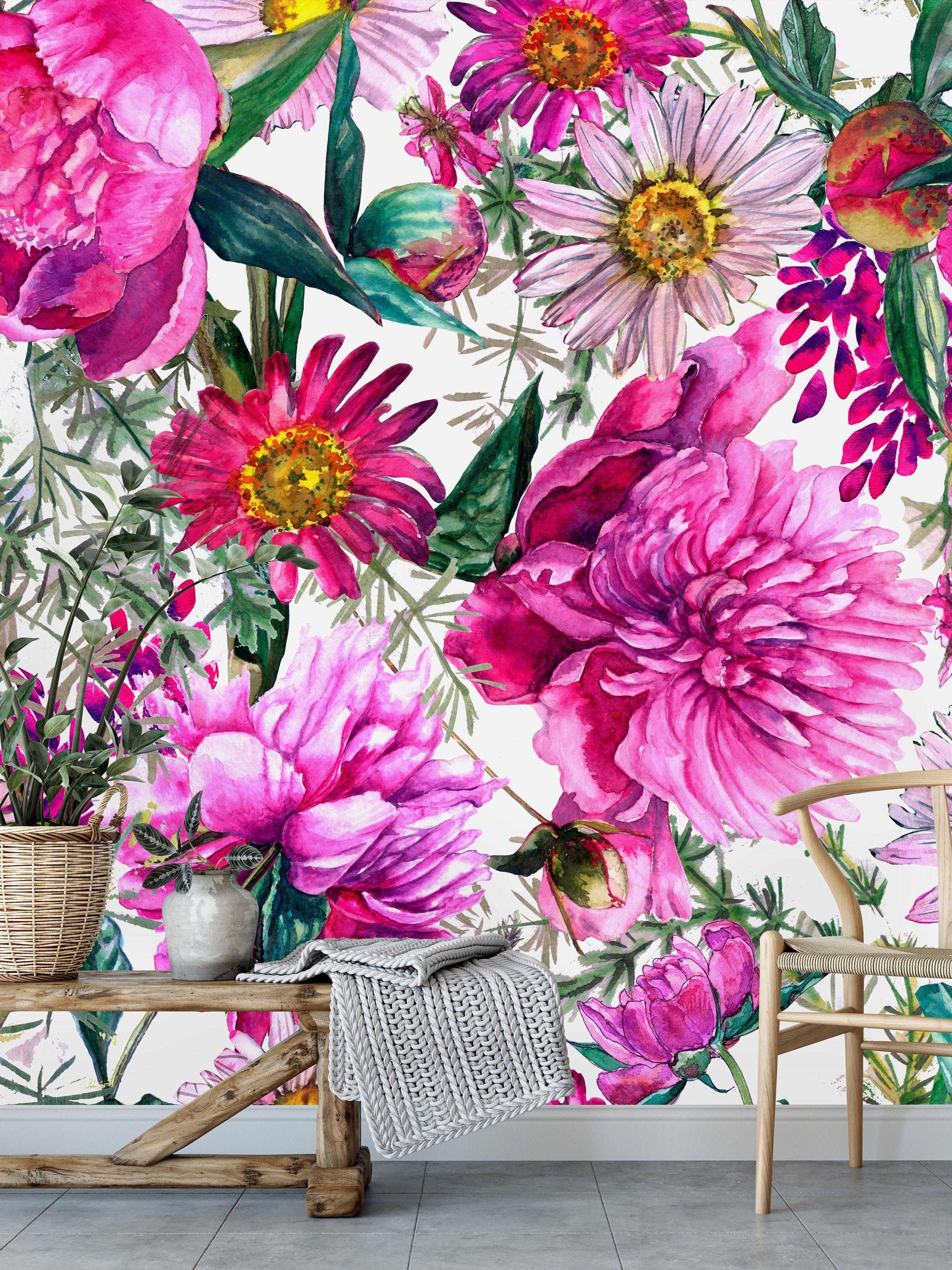 2250 x 3000 · jpeg - Bright Floral Wallpaper For Walls
