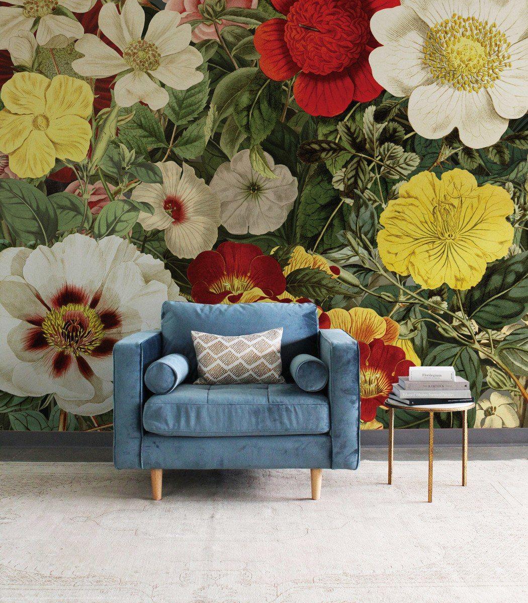1050 x 1200 · jpeg - Field of Flowers Mural | Summer collection Wallpaper | UrbanWalls ...