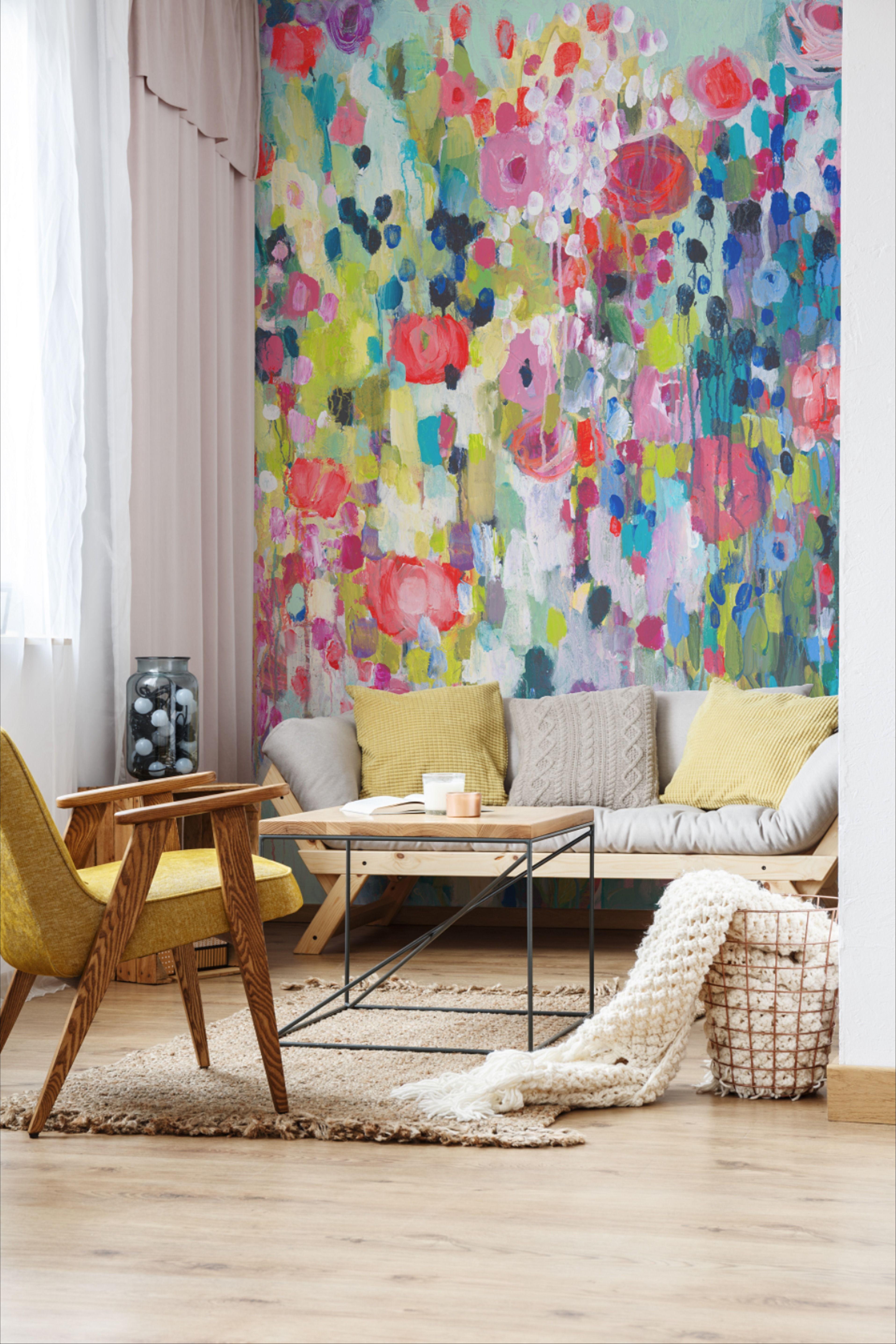 3831 x 5746 · jpeg - Floral Wallpaper | Living Room Decor | Floral Wallpaper Accent Wall ...