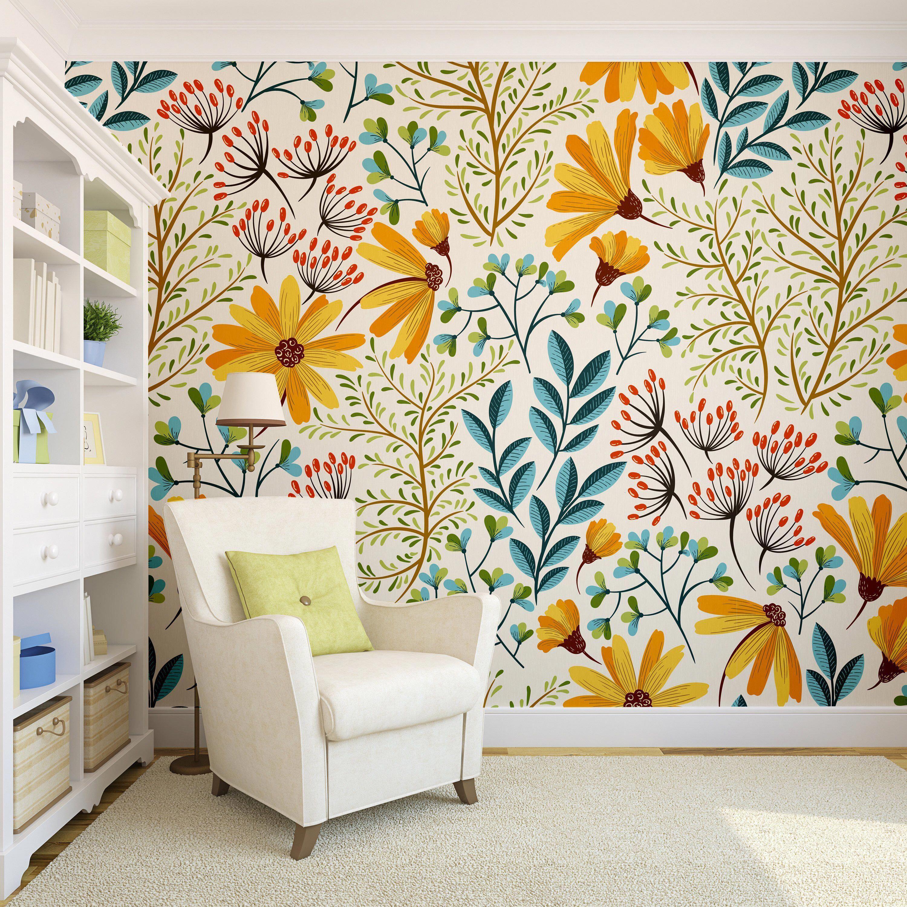 3000 x 3000 · jpeg - Removable Wallpaper Colorful Floral | Wallpaper, Self Adhesive ...