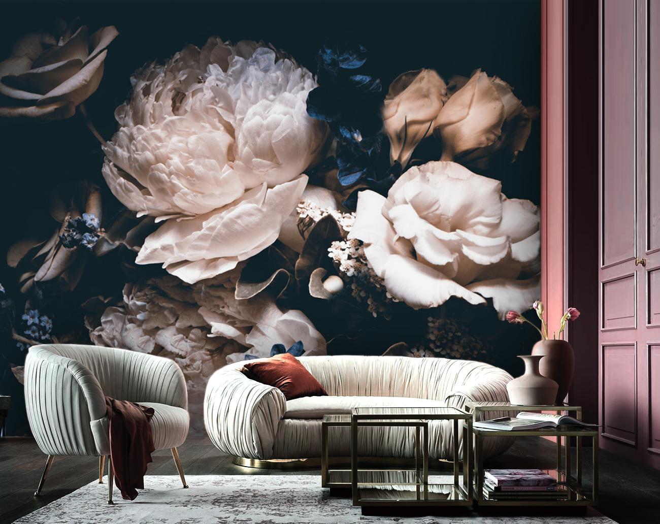 1300 x 1032 · jpeg - Wallpaper,Flowers Peony,Wall Mural,Decals,Vinyl,Self Adhesive,removable
