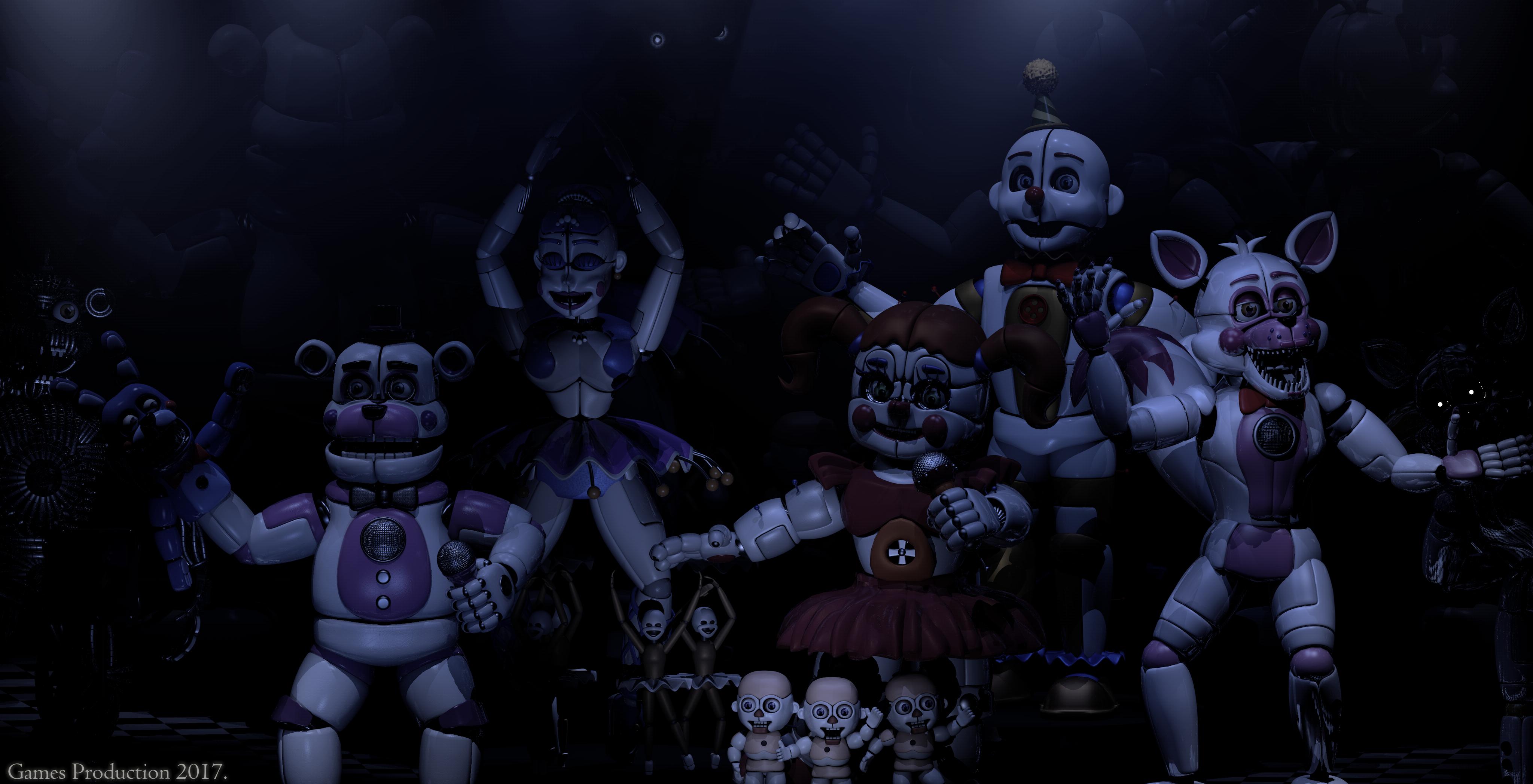 4096 x 2096 · png - The Final Show - FNAF SL Wallpaper. by GamesProduction on DeviantArt