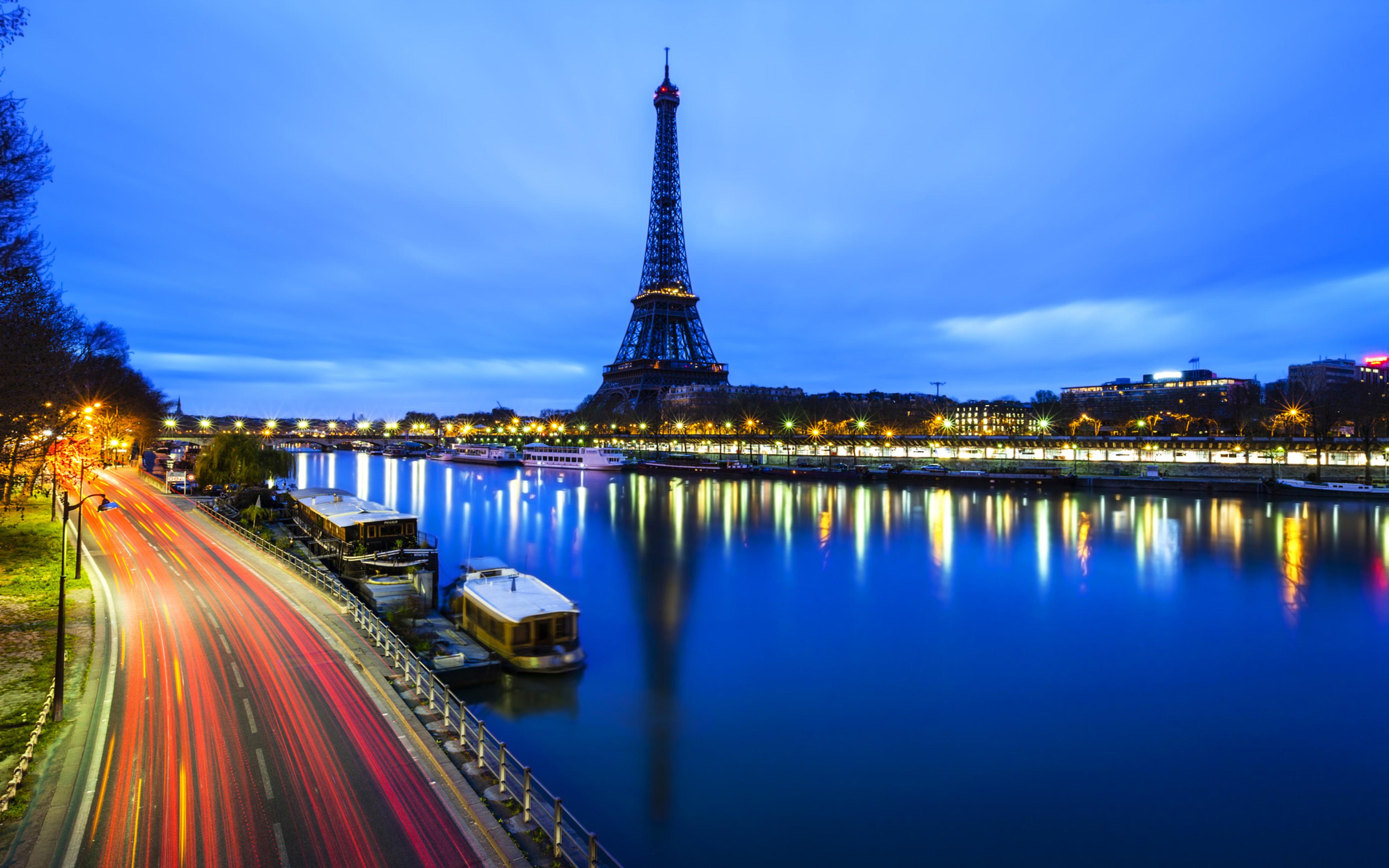 3840 x 2400 · jpeg - Morning In Paris France Eiffel Tower And River Seine 4k Ultra Hd ...