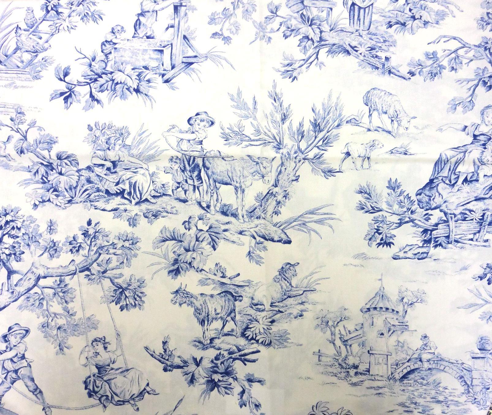 1606 x 1354 · jpeg - [49+] Blue French Country Toile Wallpaper on WallpaperSafari