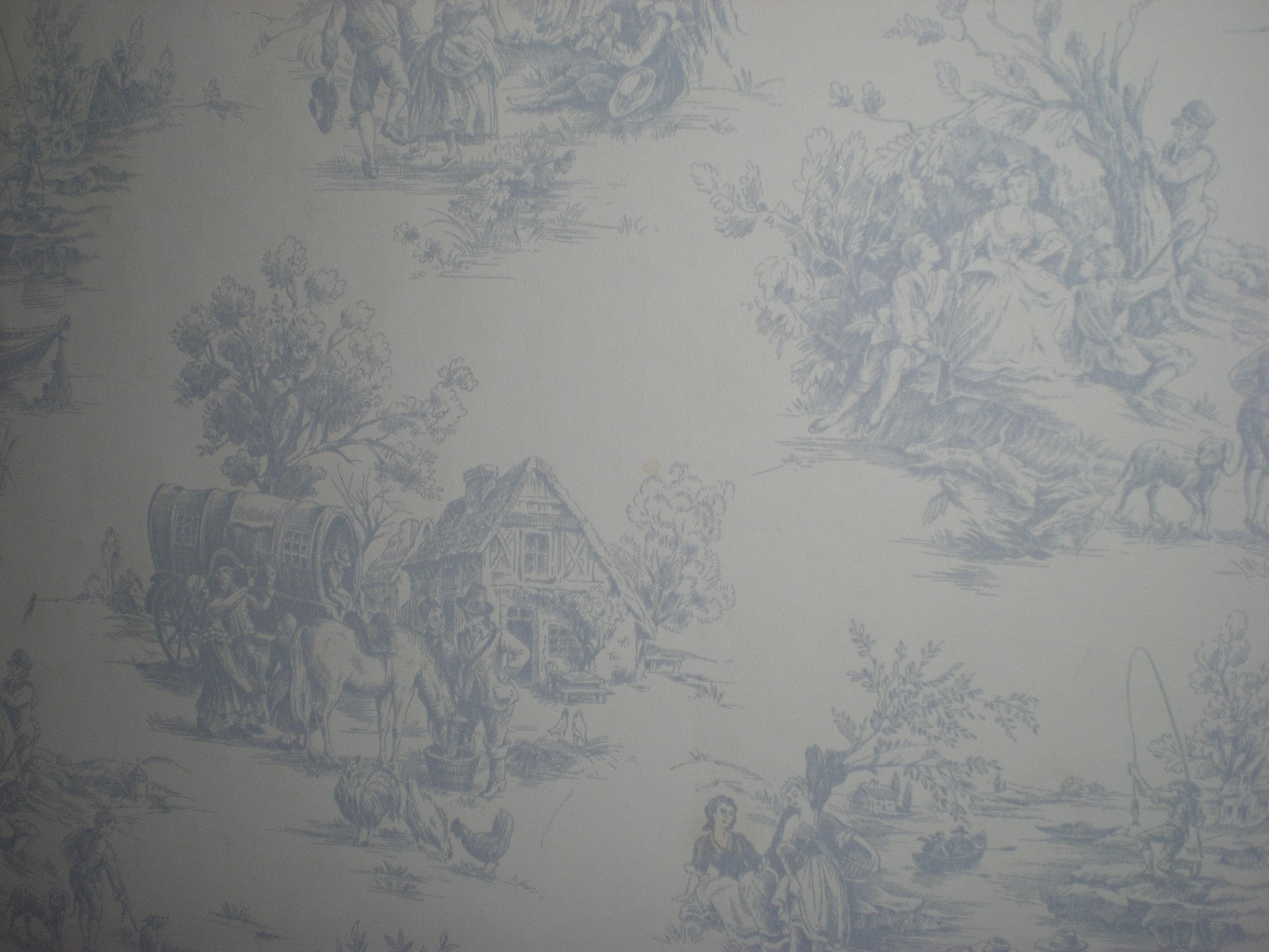 3072 x 2304 · jpeg - [49+] Blue French Country Toile Wallpaper on WallpaperSafari