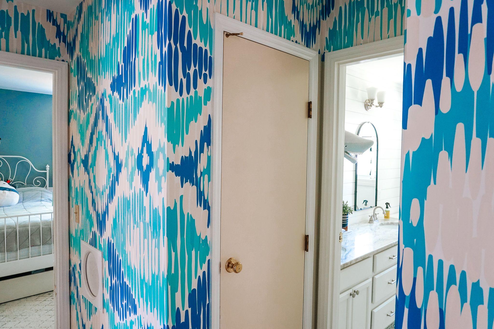 2048 x 1365 · jpeg - Our Fun and Funky Hallway with Removable Wallpaper - My Life and Kids ...