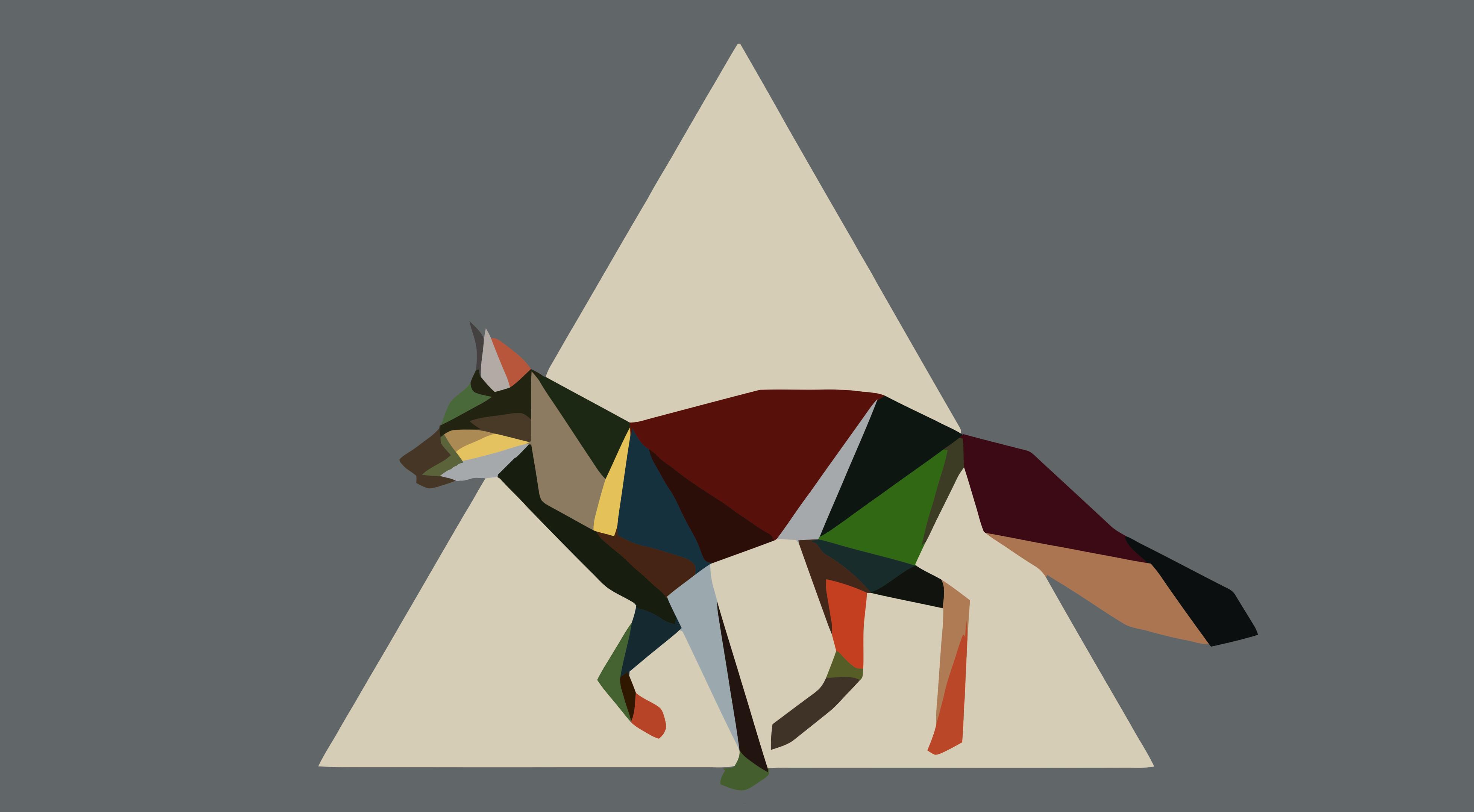 3920 x 2160 · jpeg - nature, Animals, Artwork, Fox, Geometry, Triangle, Low Poly, Tail ...
