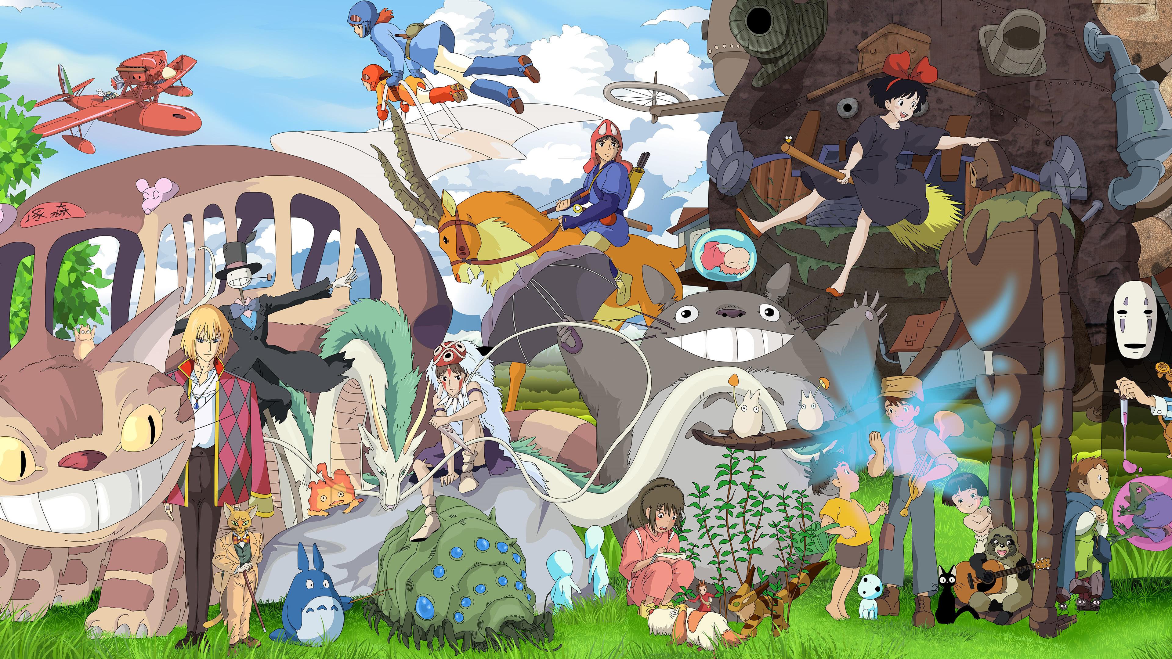 3840 x 2160 · jpeg - Studio Ghibli Characters UHD 4K Wallpaper | Pixelz