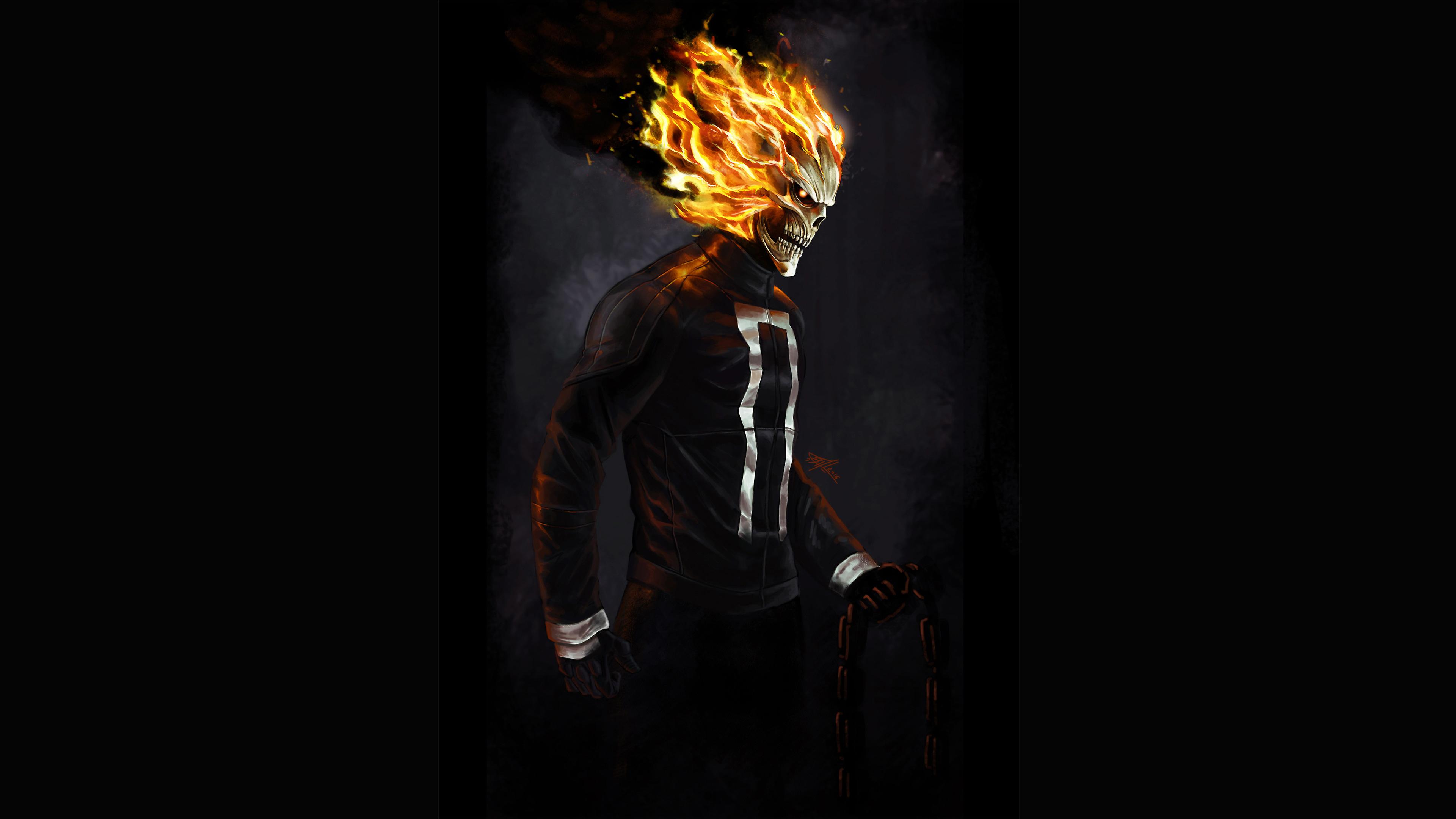 3840 x 2160 · jpeg - Ghost Rider 4k Art, HD Superheroes, 4k Wallpapers, Images, Backgrounds ...