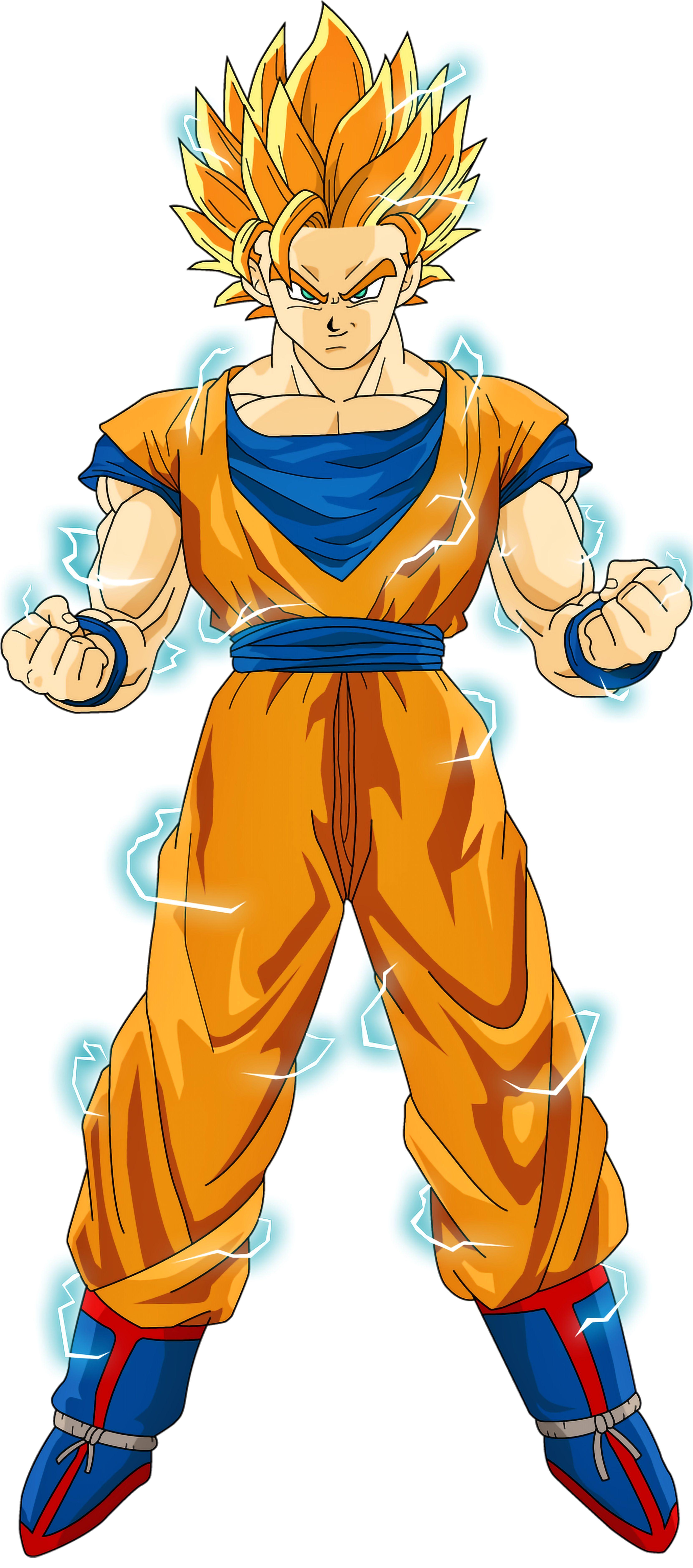 3323 x 7521 · jpeg - Goku SSJ2 | Goku, Goku super, Goku pics