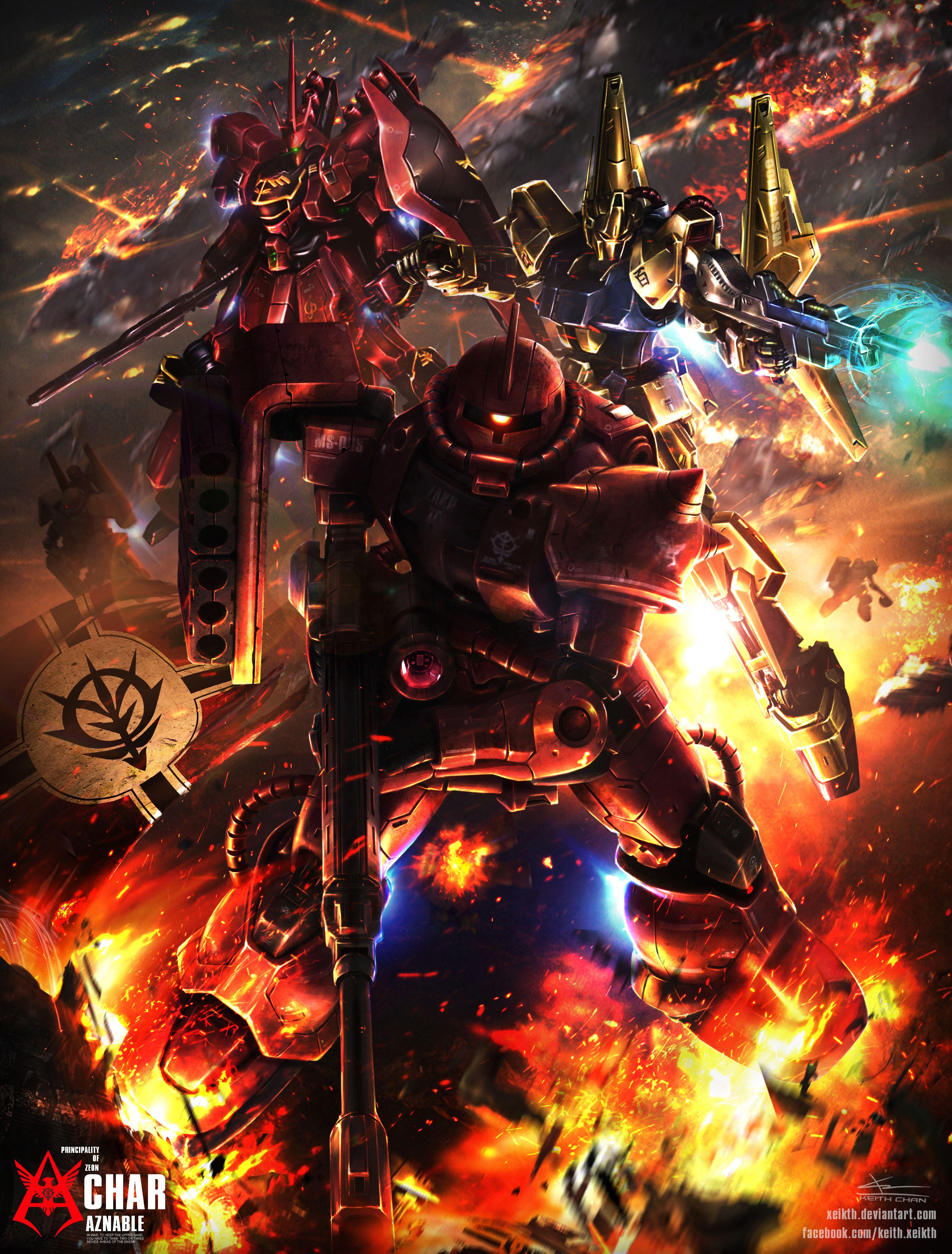 3532 x 4653 · jpeg - Char Aznable (Principality of Zeon) gundam fan art | Gundam wallpapers ...