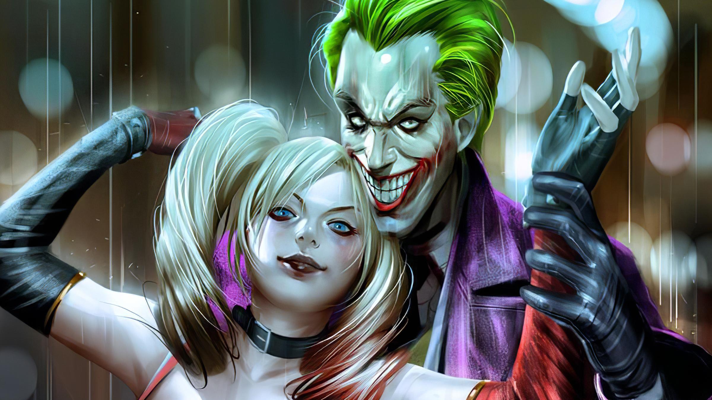 2400 x 1350 · jpeg - Joker Harley Quinn Artwork, HD Superheroes, 4k Wallpapers, Images ...