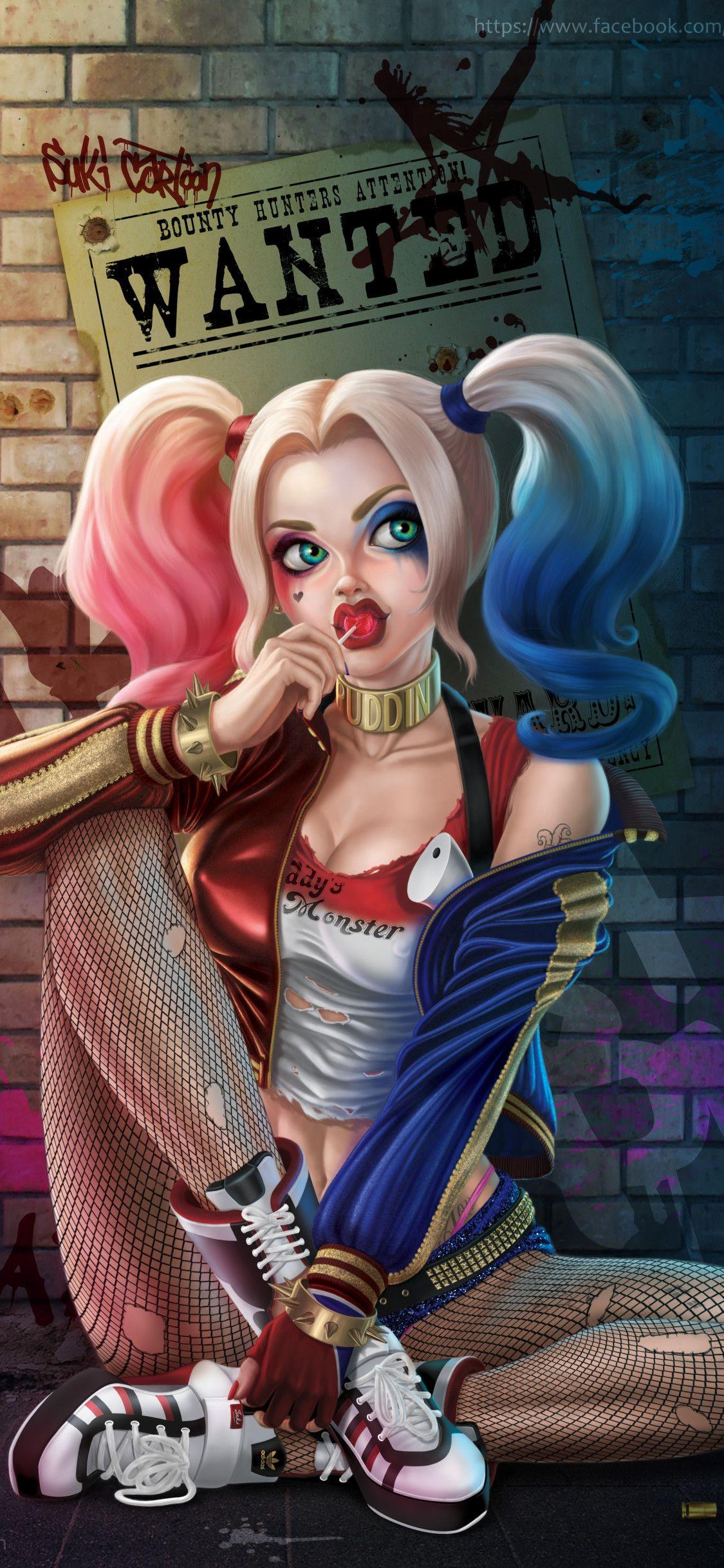 1125 x 2436 · jpeg - Harley Quinn Cartoon Wallpapers - Wallpaper Cave