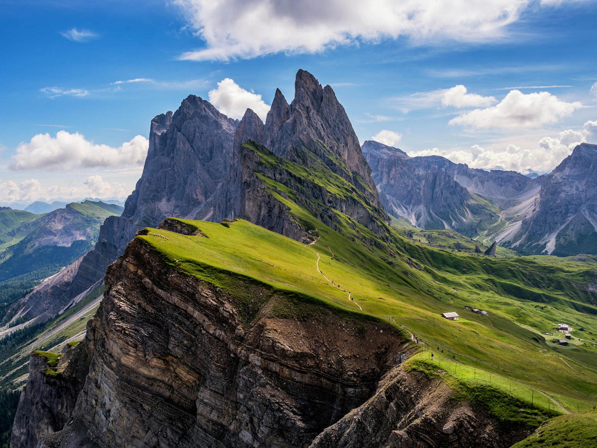 1920 x 1440 · jpeg - Odle Mountains In Seceda Dolomites Italy Photo Landscape 4k Ultra Hd ...
