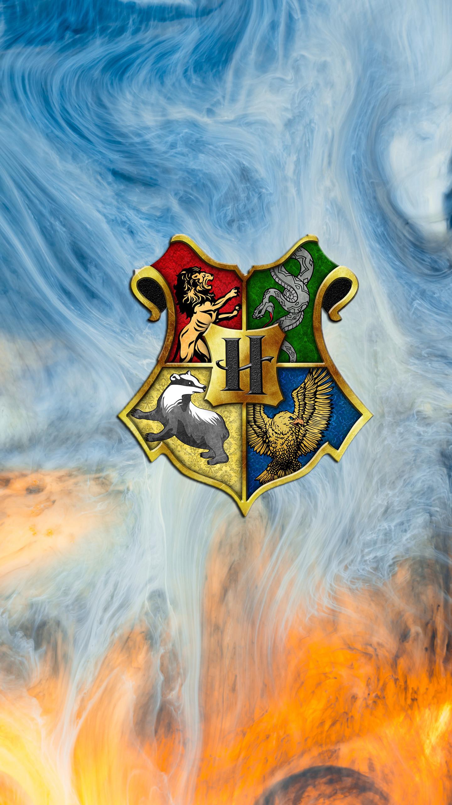 1440 x 2560 · jpeg - Hogwarts Logo Blue Phone Background ~ Fisoloji