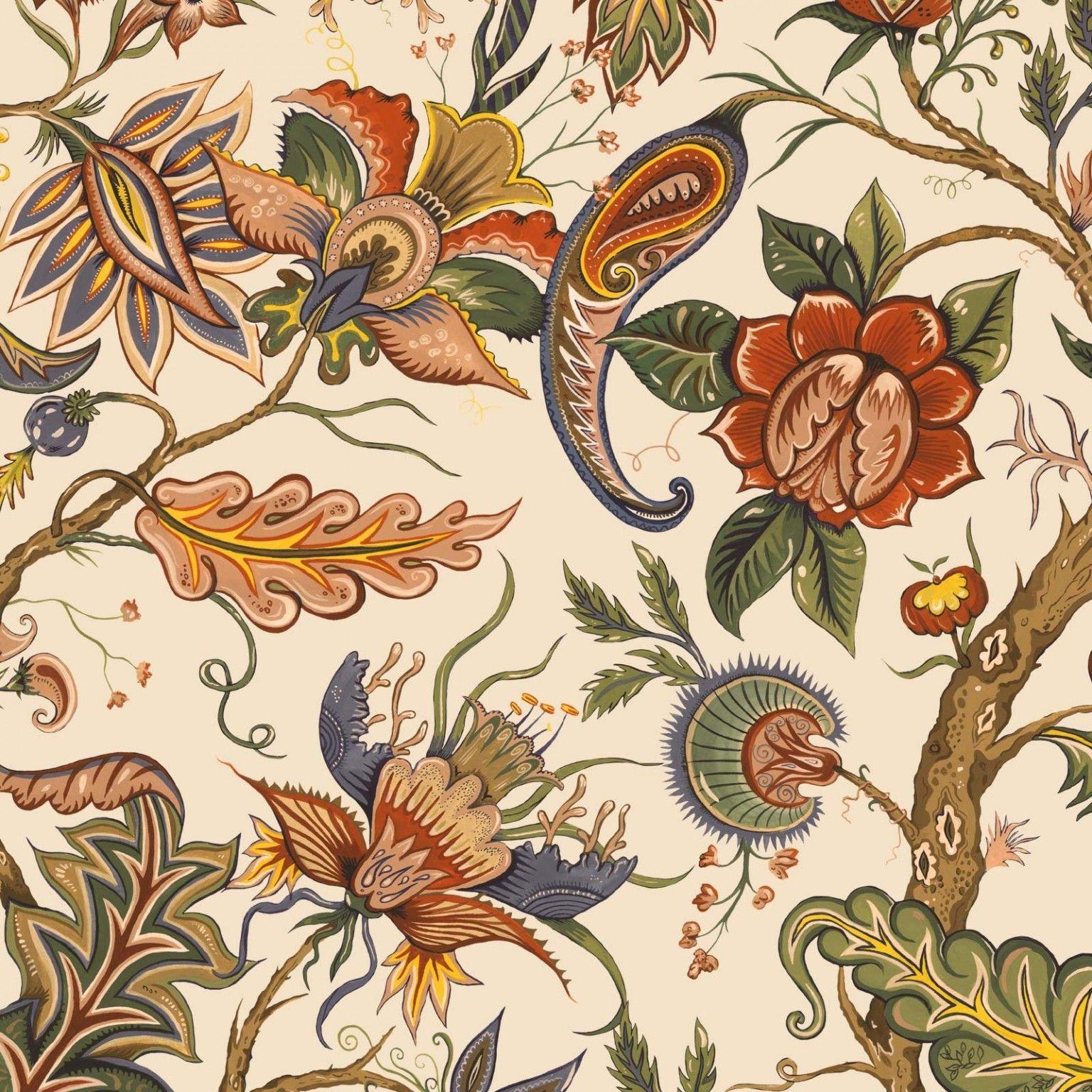 1536 x 1536 · jpeg - DAMAS Wallpaper - Cream | House of Hackney | Pattern wallpaper ...