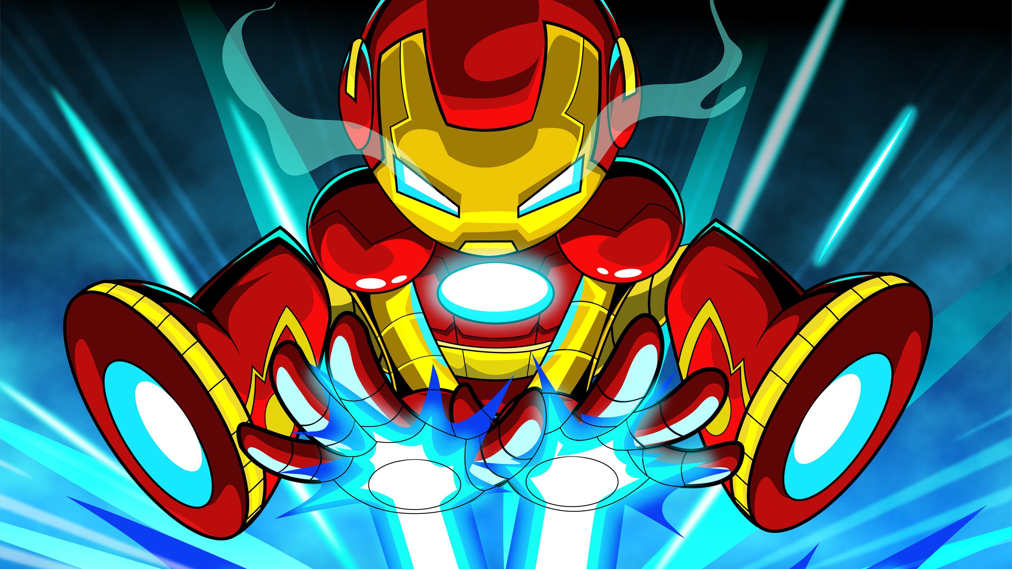 3840 x 2160 · jpeg - Iron Man Cartoon Digital Art 4k, HD Superheroes, 4k Wallpapers, Images ...