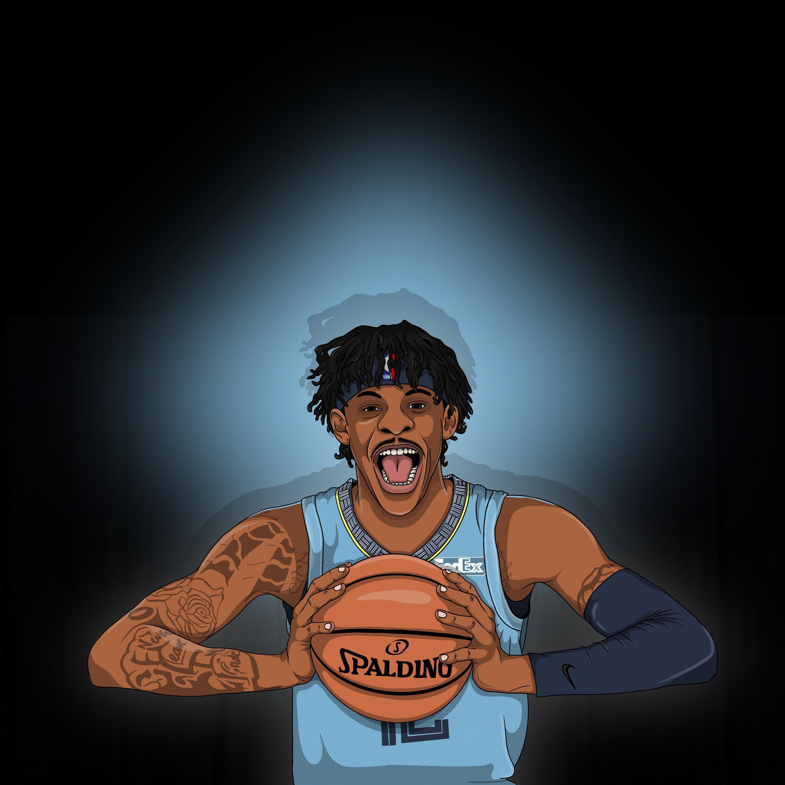 3000 x 3000 · jpeg - Ja Morant Wallpaper Hd : Use as a background or home screen for your ...