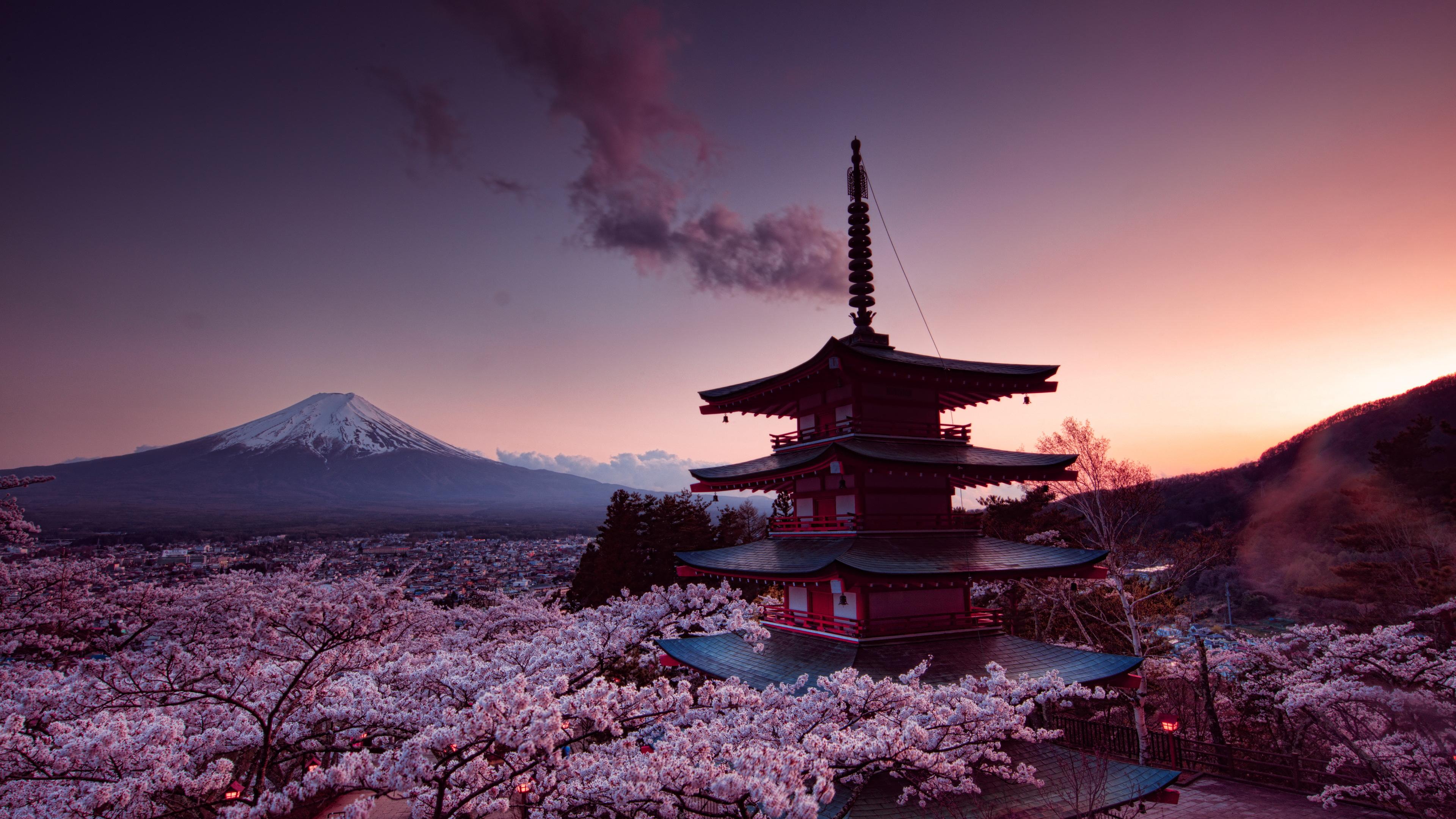 3840 x 2160 · jpeg - 3840x2160 Churei Tower Mount Fuji In Japan 8k 4k HD 4k Wallpapers ...