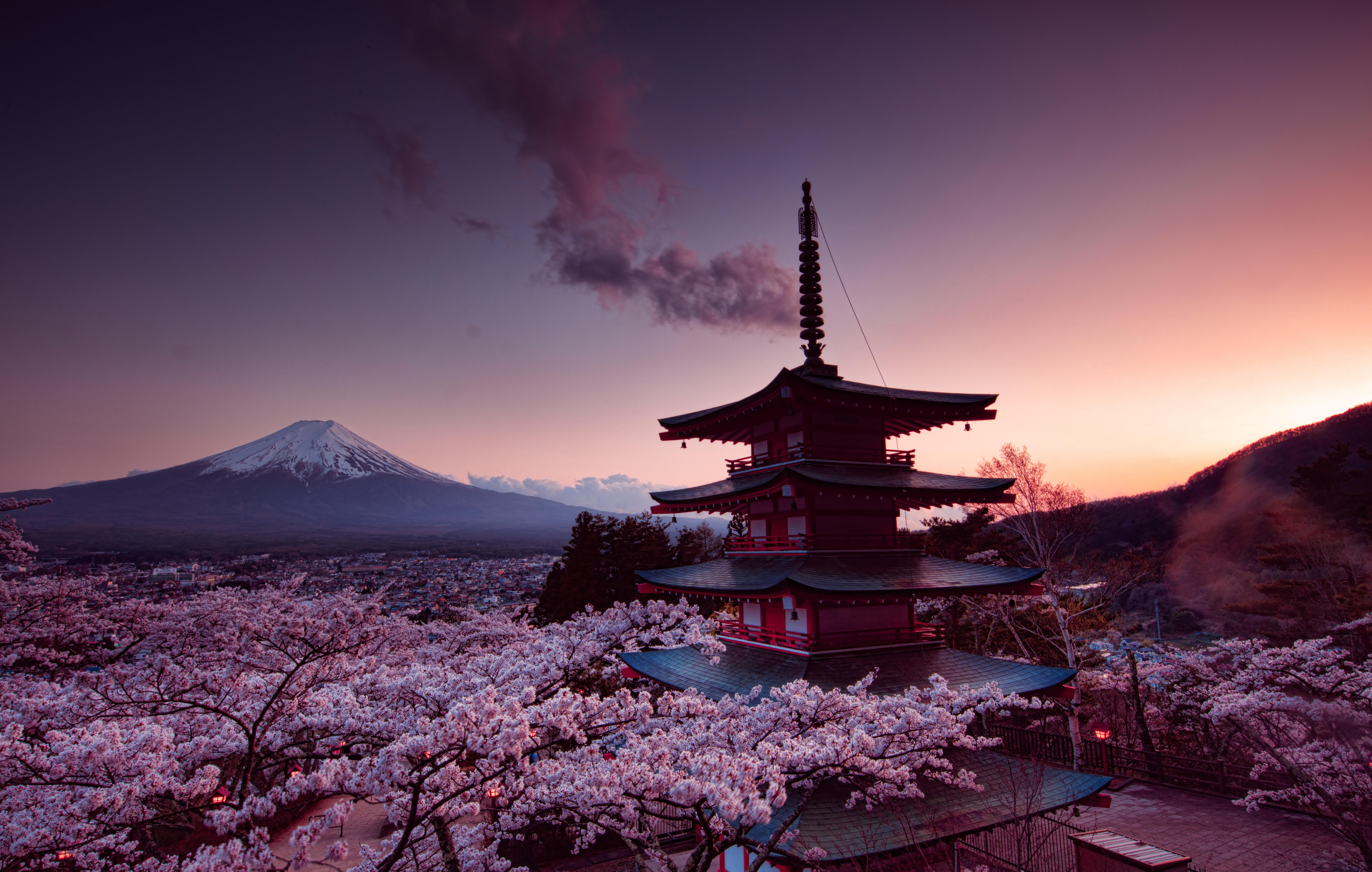 8688 x 5520 · jpeg - Churei Tower Mount Fuji In Japan 8k, HD Nature, 4k Wallpapers, Images ...