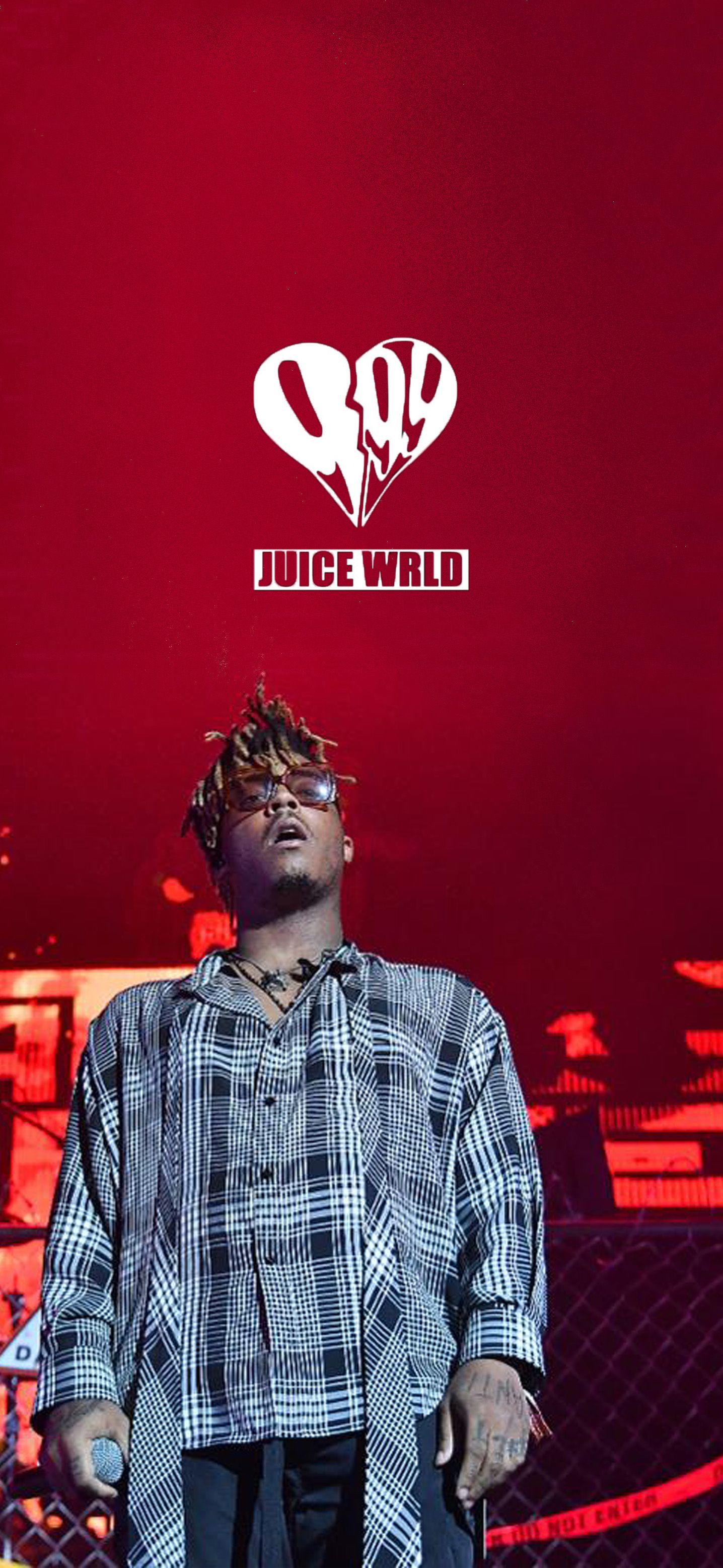 1436 x 3113 · jpeg - Juice Wrld Wallpaper In 2020 Red Aesthetic Grunge Juice Rapper Rapper ...