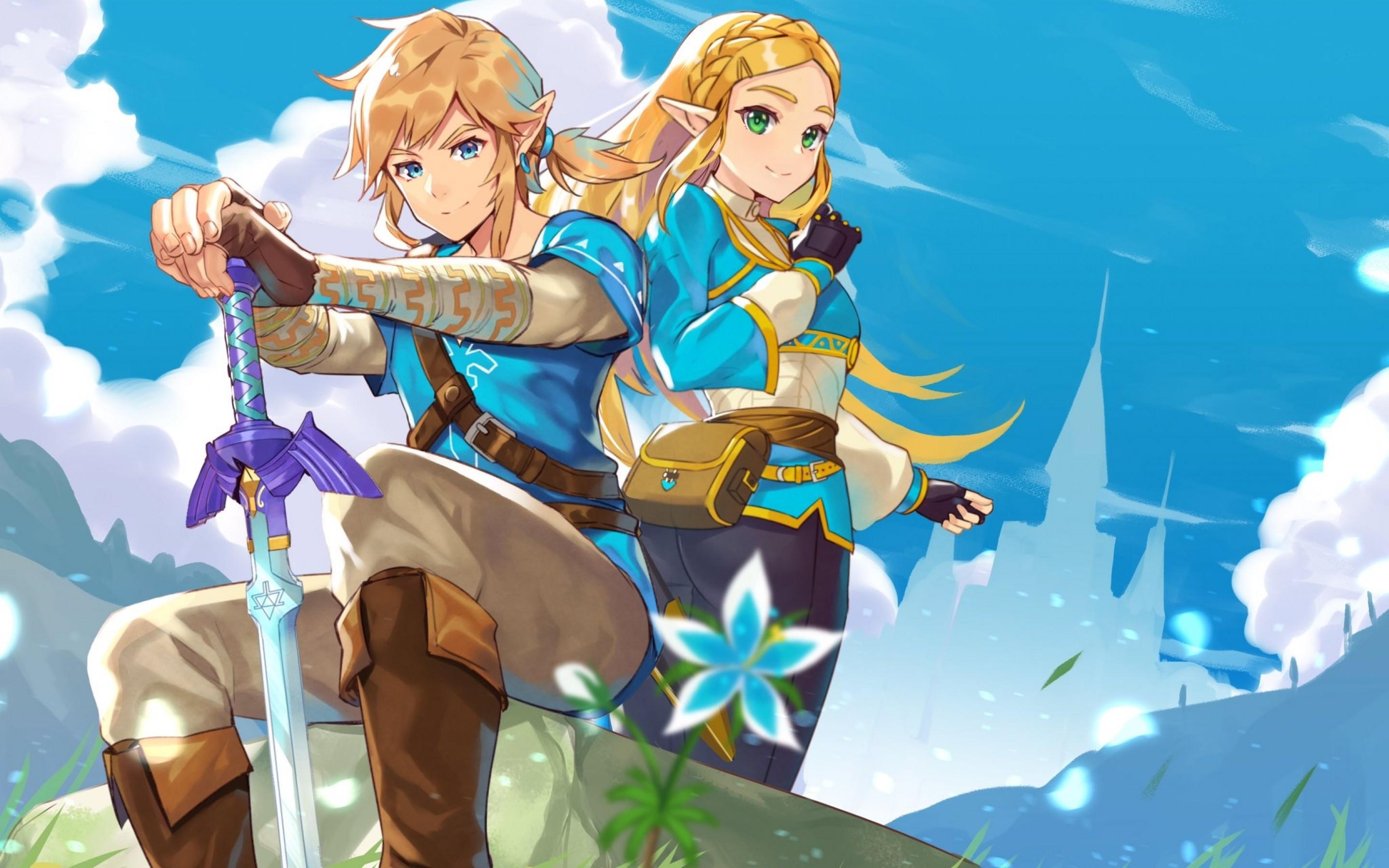 2880 x 1800 · jpeg - Download 2880x1800 Princess Zelda, Link, The Legend Of Zelda, Anime ...