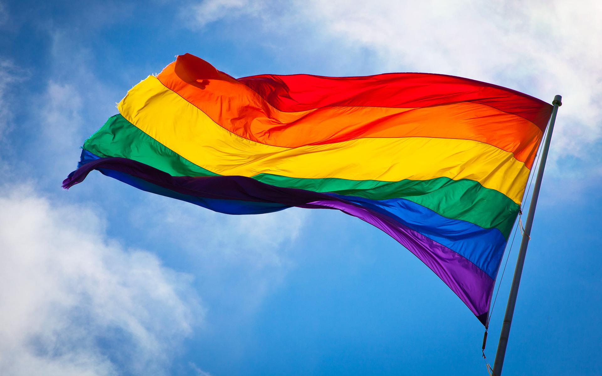 1920 x 1200 · jpeg - gay, Pride, Flag, Rainbows, Colorful, Sky, Clouds, San Francisco, Windy ...