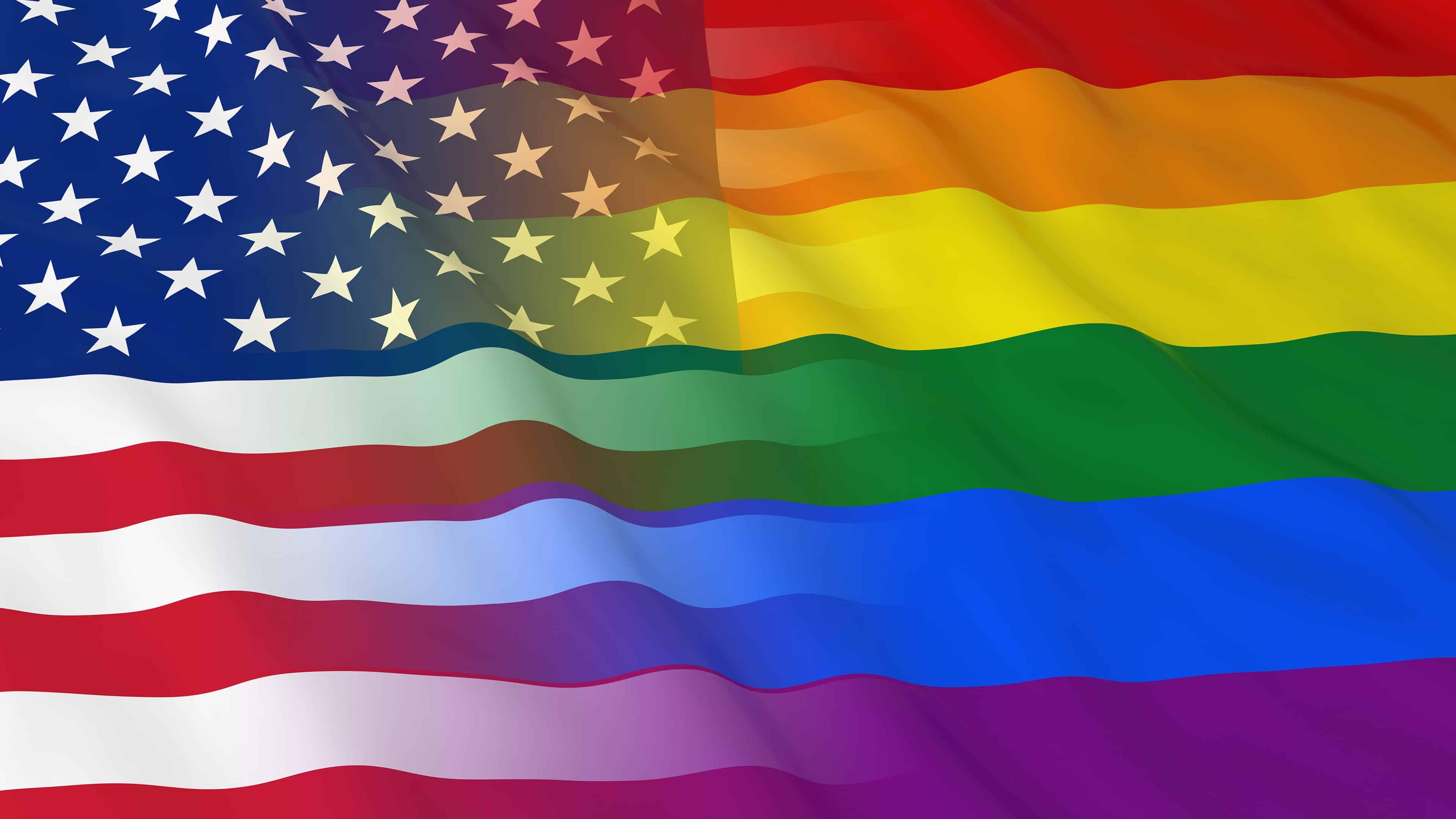 3840 x 2160 · jpeg - American And LGBT Flag UHD 4K Wallpaper - Pixelz.cc