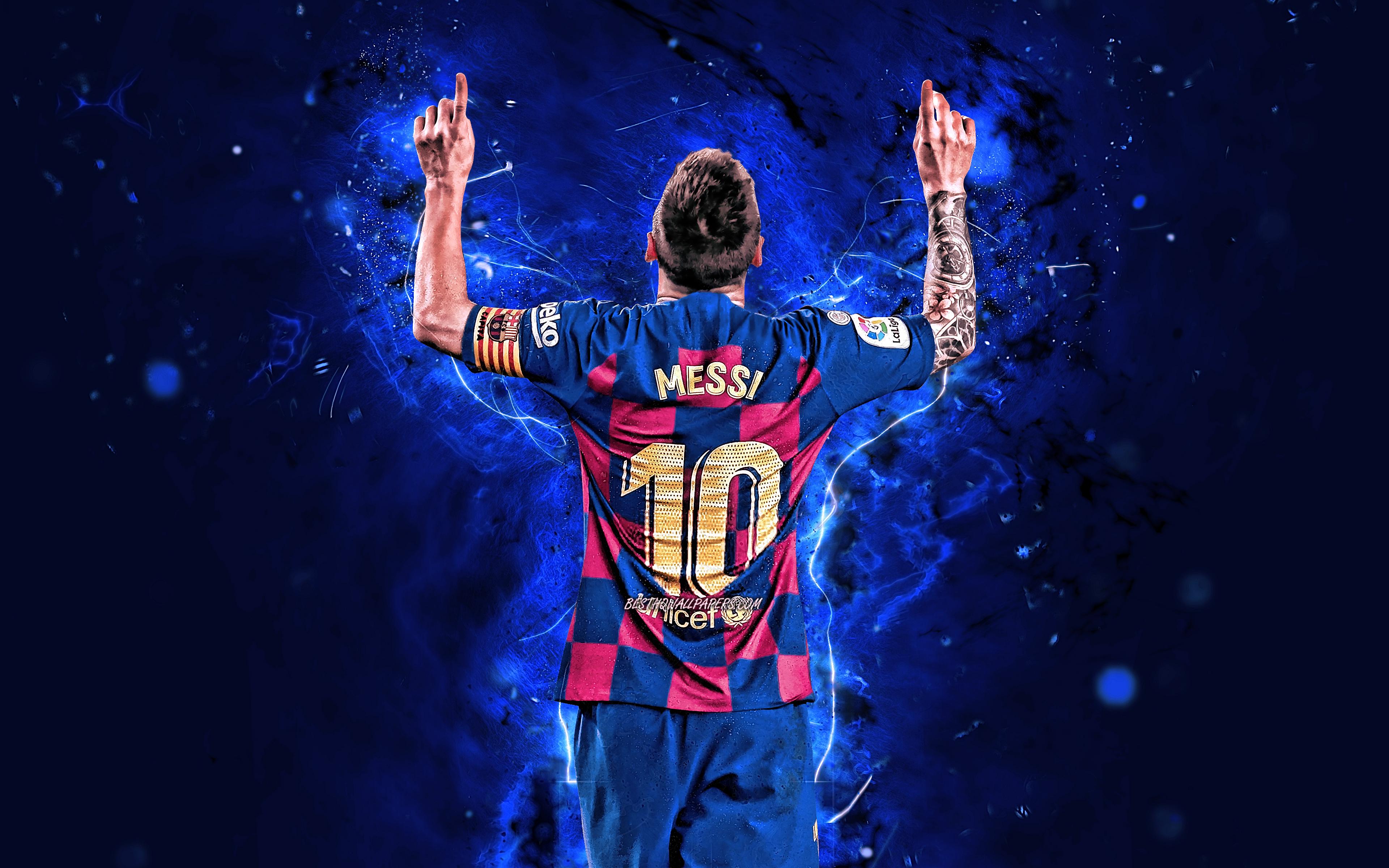3840 x 2400 · jpeg - 4k, Lionel Messi, 2019, New Uniform, Barcelona Fc, - Messi Wallpaper 4k ...