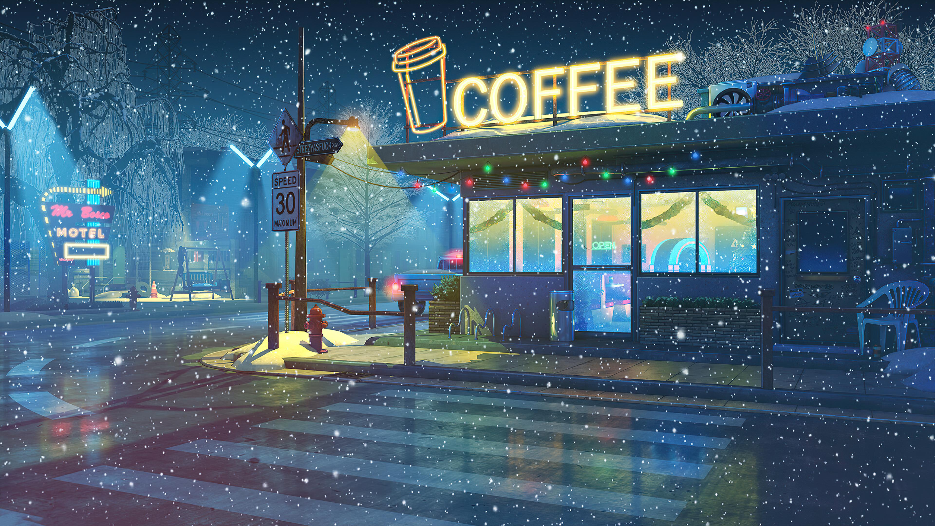 3840 x 2160 · jpeg - Lo Fi Cafe 4k, HD Artist, 4k Wallpapers, Images, Backgrounds, Photos ...