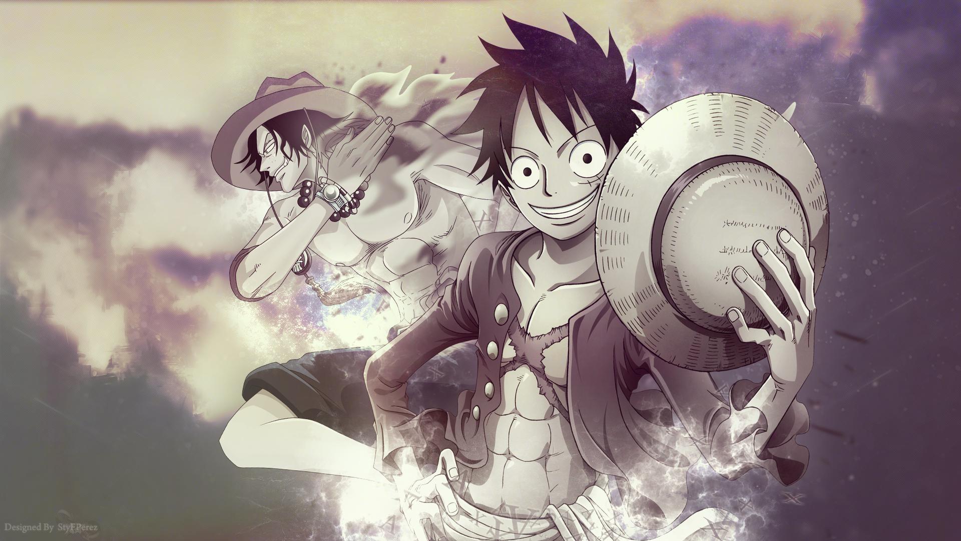1920 x 1080 · png - Luffy and Ace by StyF17 on DeviantArt