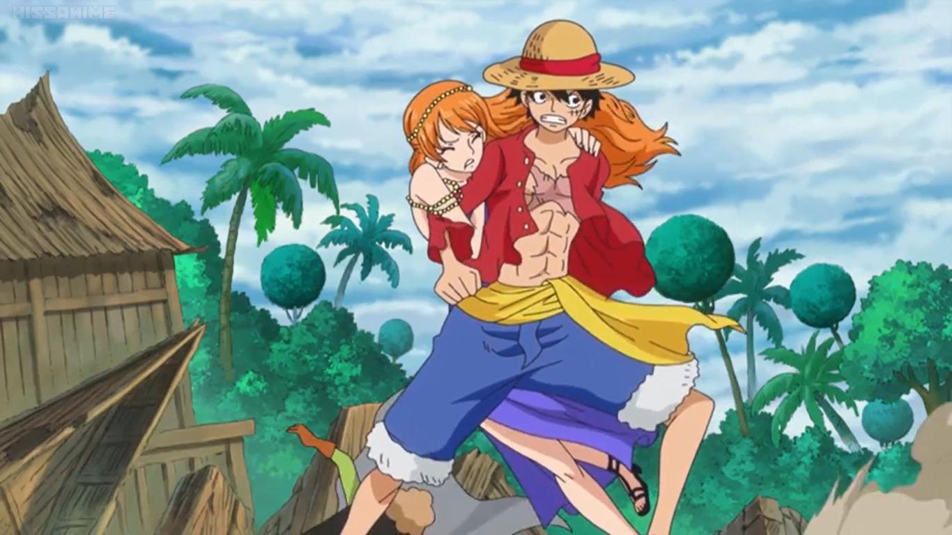 1366 x 768 · png - Luffy and Nami Zou Is Moving by weissdrum on DeviantArt
