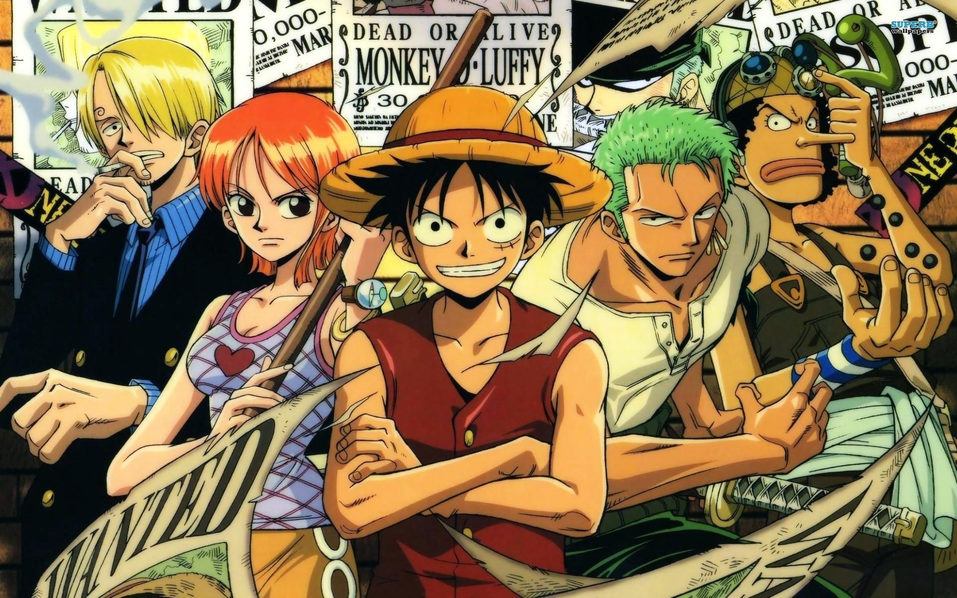 1920 x 1200 · jpeg - One Piece, Monkey D. Luffy, Nami, Roronoa Zoro, Usopp, Sanji, Anime ...