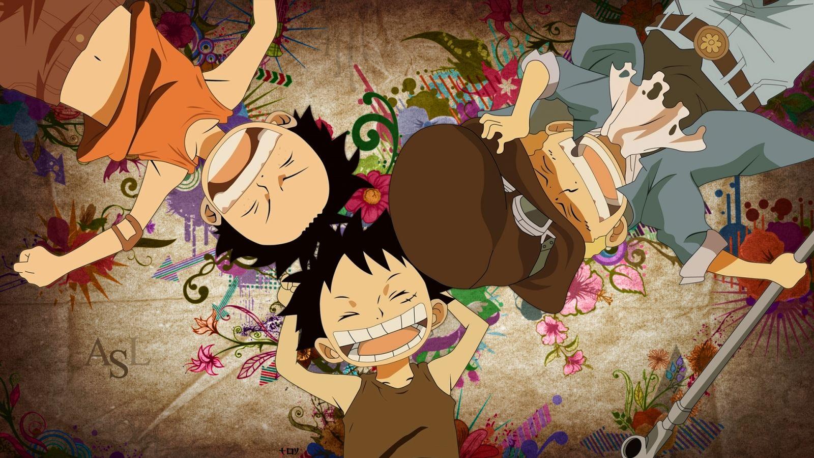 1600 x 900 · jpeg - One Piece Luffy And Ace And Sabo Wallpaper | Coisas para usar ...