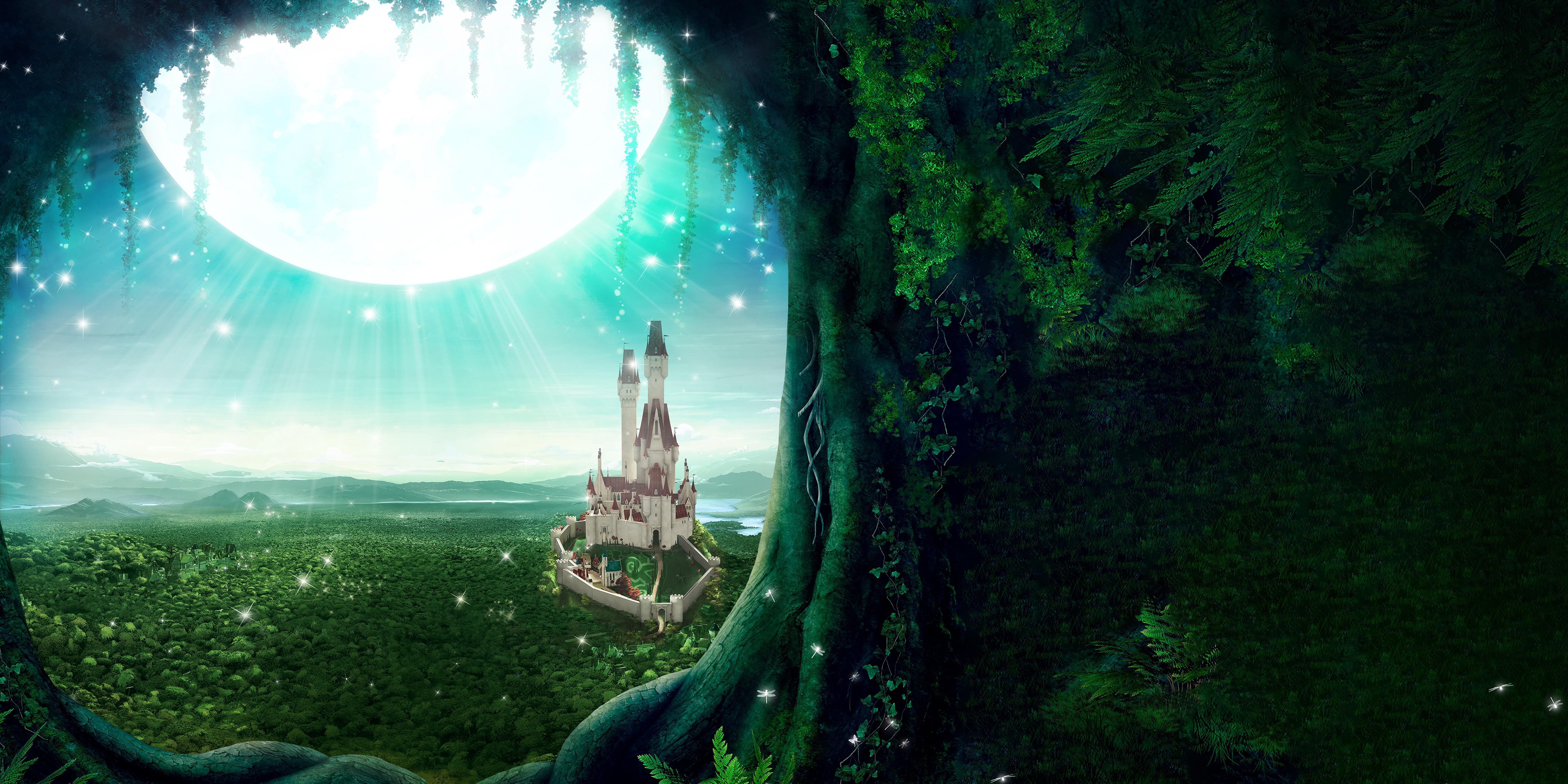 6000 x 3000 · jpeg - Magical Castle 5k Retina Ultra HD Wallpaper | Background Image ...