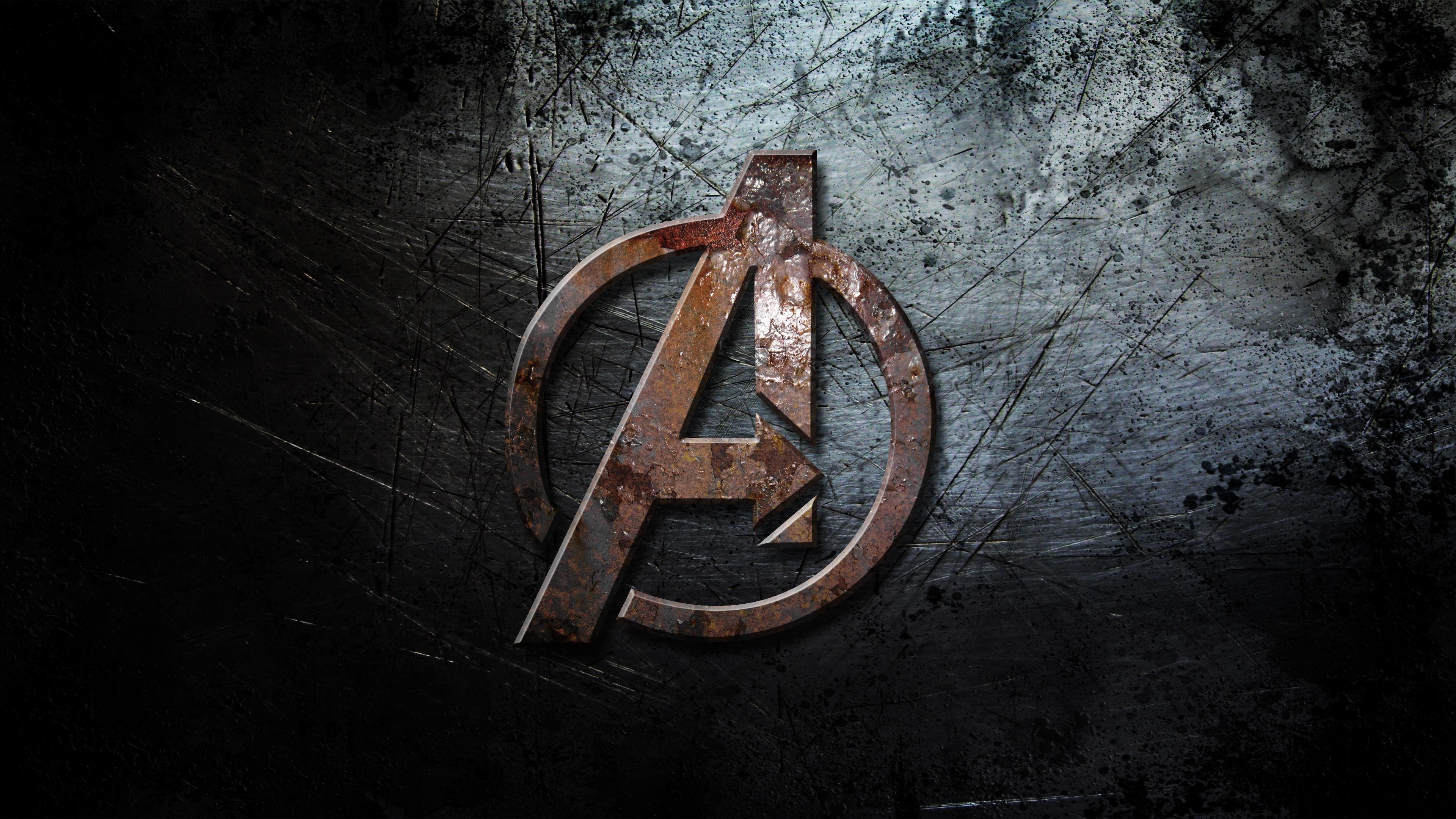 3840 x 2160 · jpeg - Avengers Logo 4K UHD Wallpaper