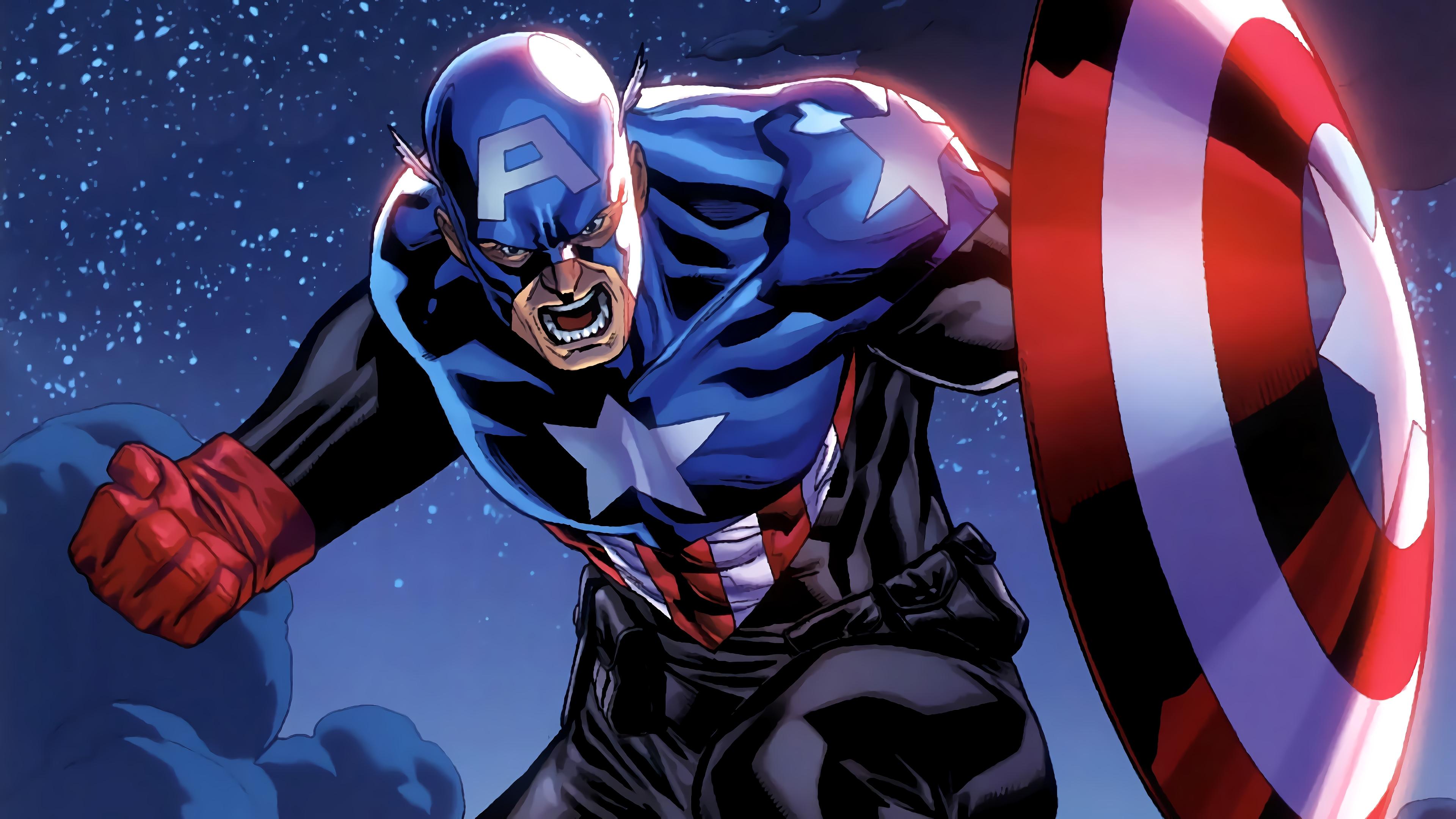 3840 x 2160 · jpeg - Captain America Marvel Comics 4K Wallpaper Marvel Comics, Comics ...