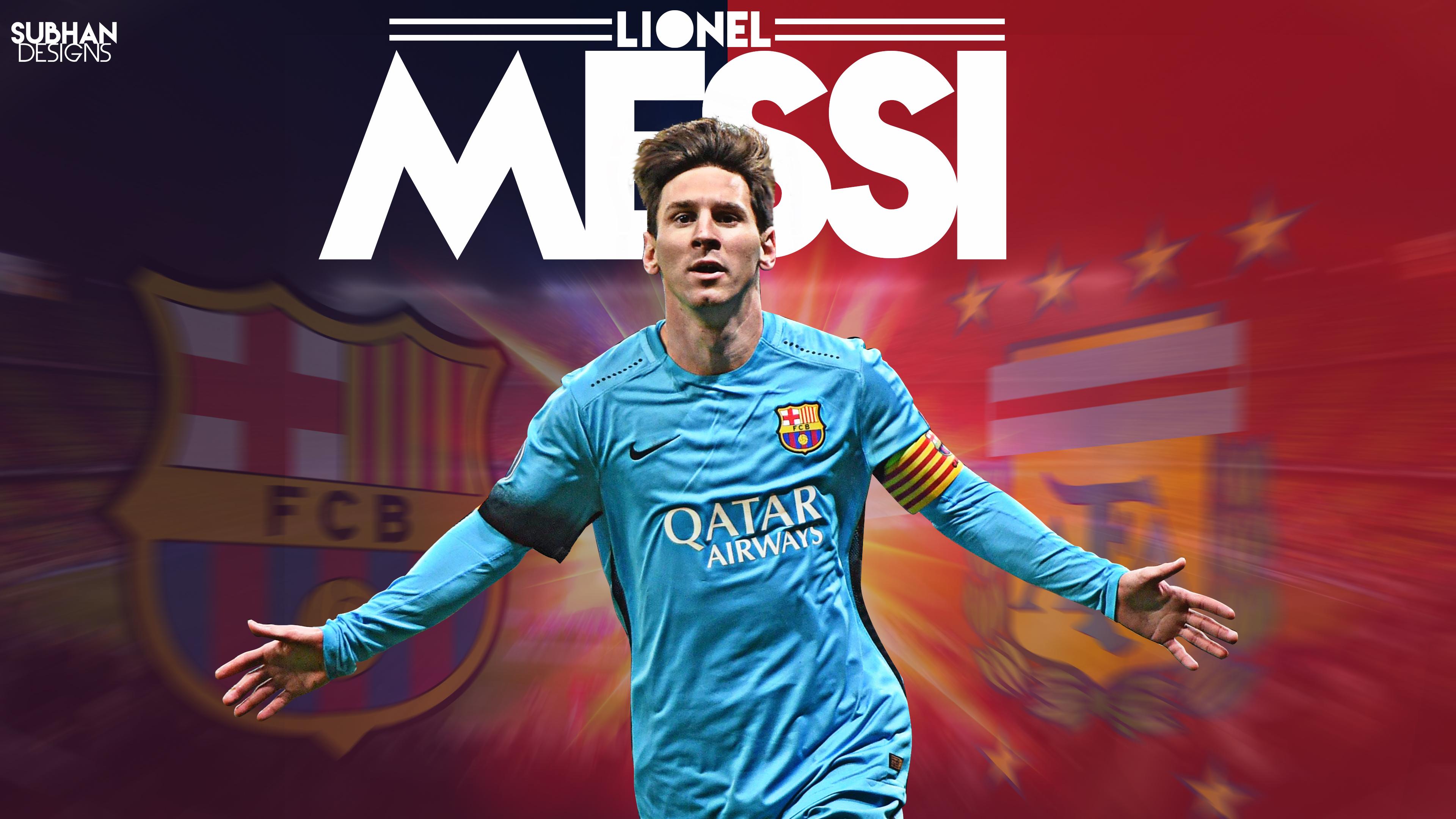 3840 x 2160 · jpeg - Lionel Messi 2016 wallpaper 4K by subhan22 on DeviantArt